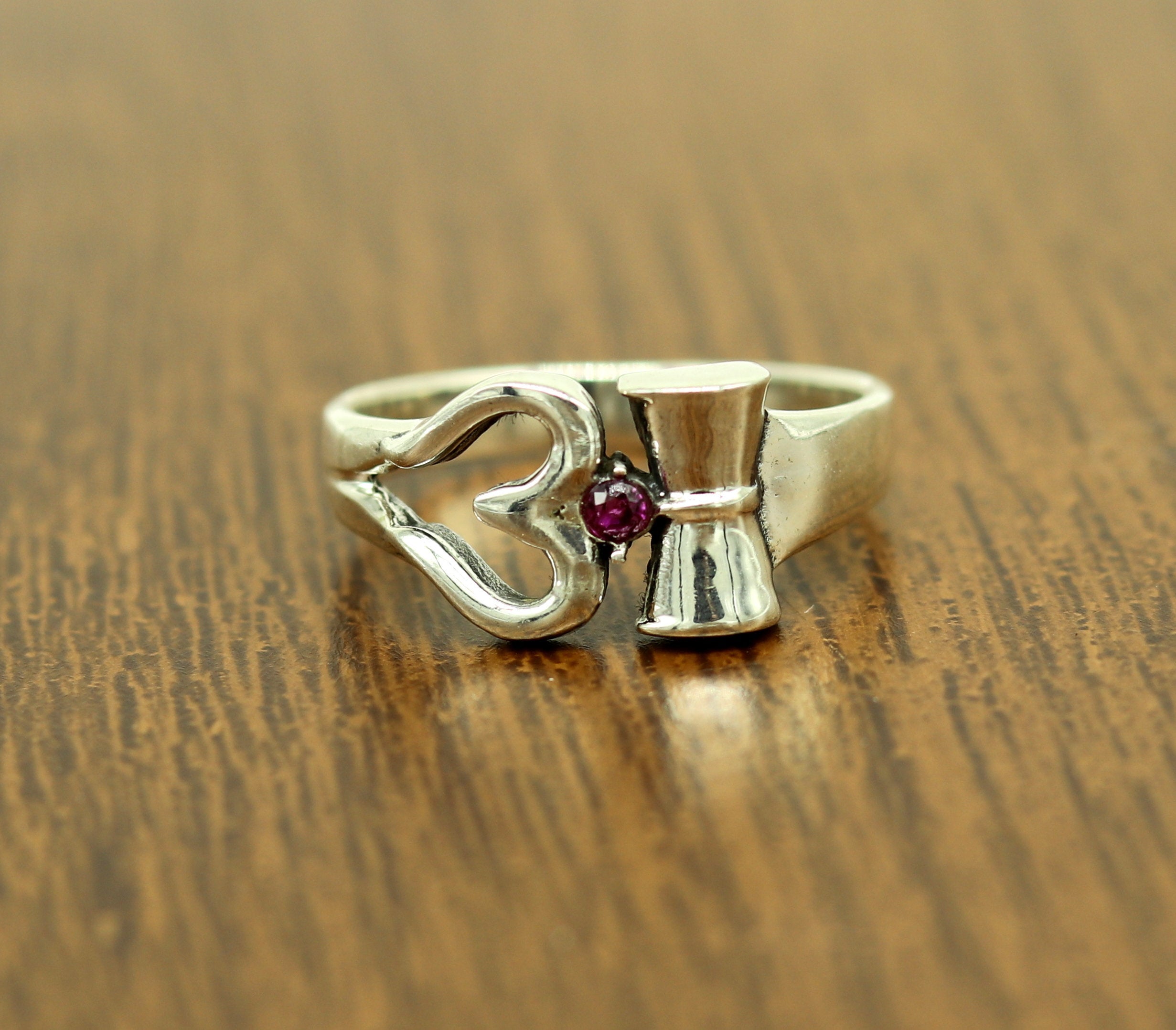Buy Om Ring, Sleek Ring, Om Shiv Trishul Ring, 14K Yellow Gold Plated, 1.3  Ct Diamond, Meditation Ring, Custom Ring, Women's Ring, Gifts for Her  Online in India - Etsy
