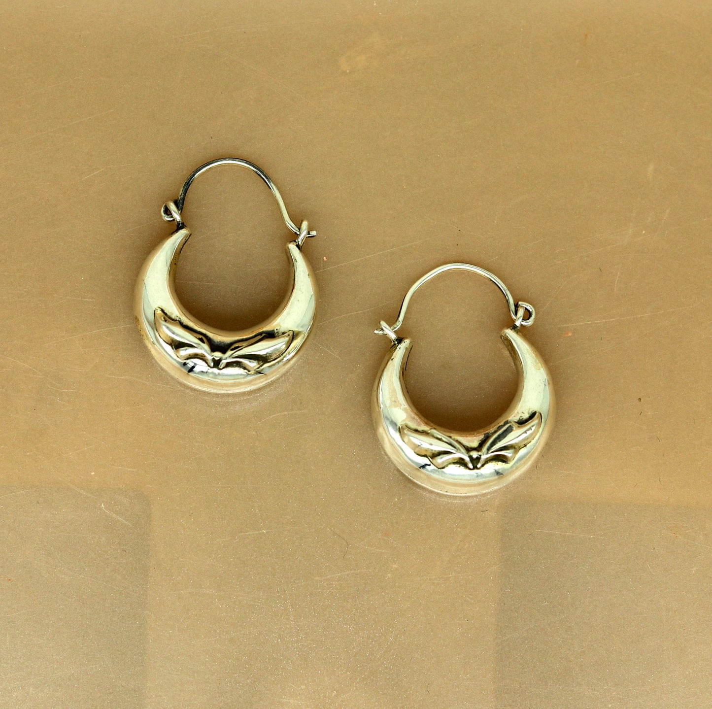 925 sterling silver handmade pretty attractive hoops stud earring bali, excellent customized stylish belly dance personalized gift ske7 - TRIBAL ORNAMENTS