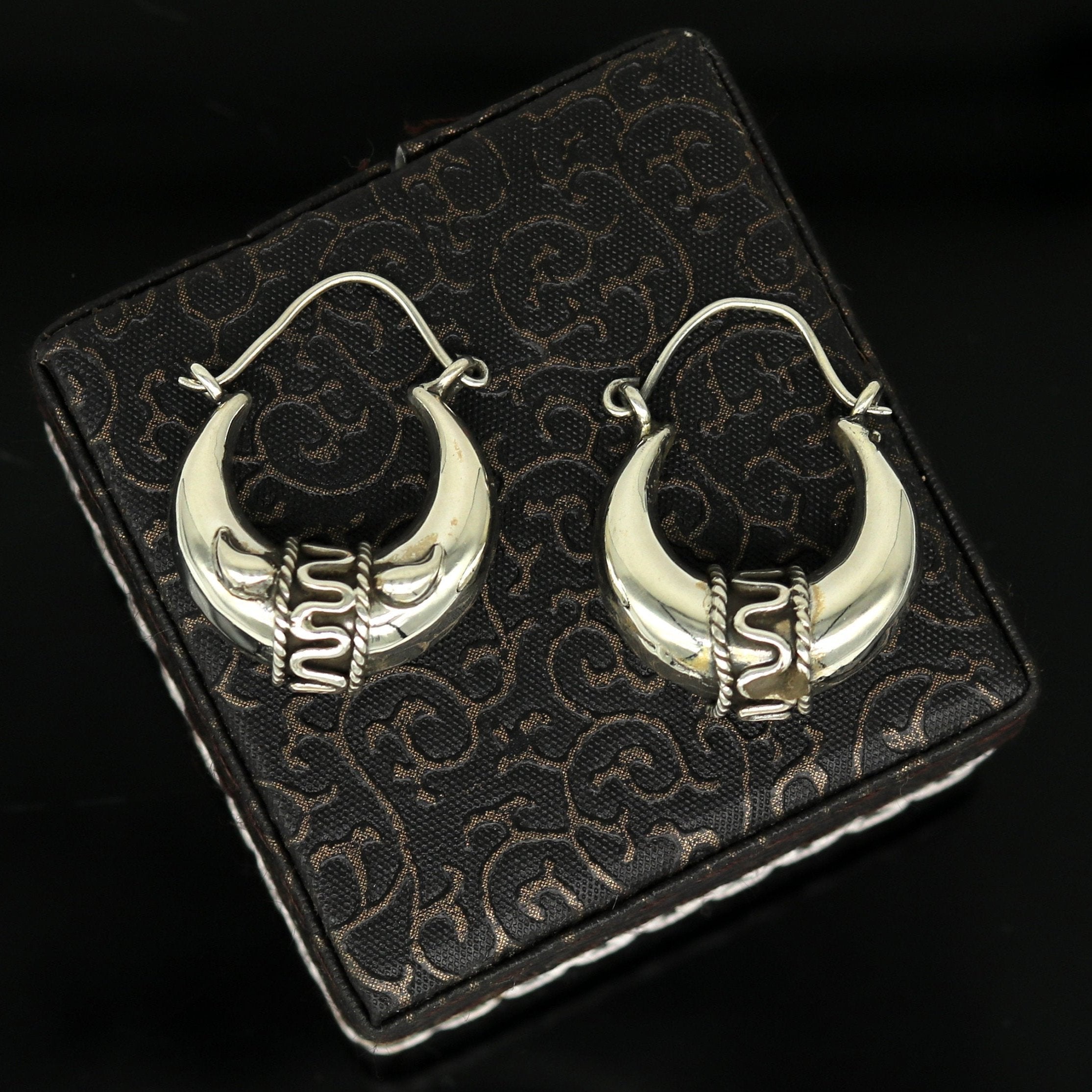 Vintage Sterling Silver Basket Weave Design on sale Earrings, 925 Bali Suarti 40.8 grams