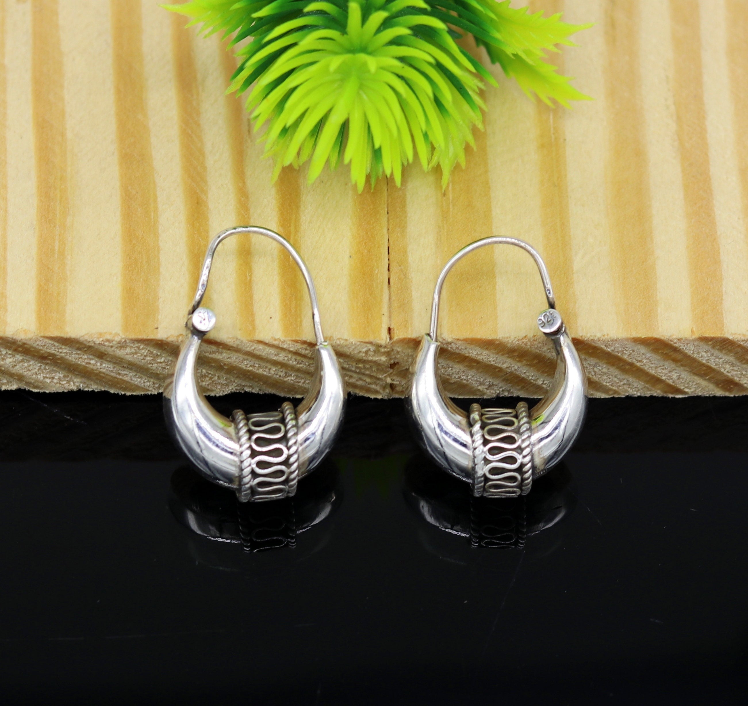 Buy Online Stud Earrings For Men Silver Om Design | jewellery for men |  menjewell.com