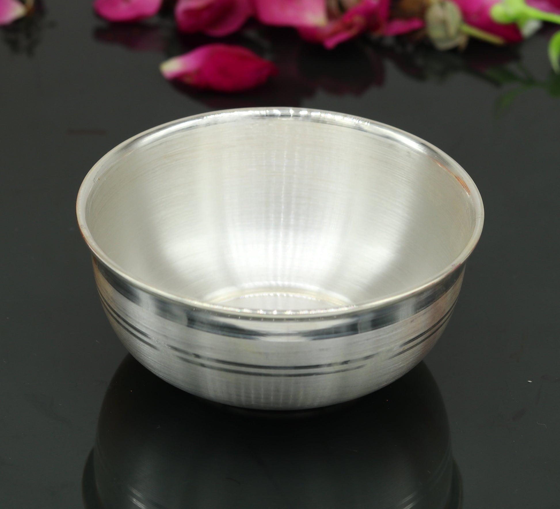 999 pure sterling silver handmade solid silver bowl kitchen utensils, vessels, silver has antibacterial properties, keep stay healthy sv53 - TRIBAL ORNAMENTS