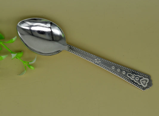 Pure sterling silver handmade solid silver spoon kitchen utensils, vessels, silver has antibacterial properties, keep stay healthy sv57 - TRIBAL ORNAMENTS