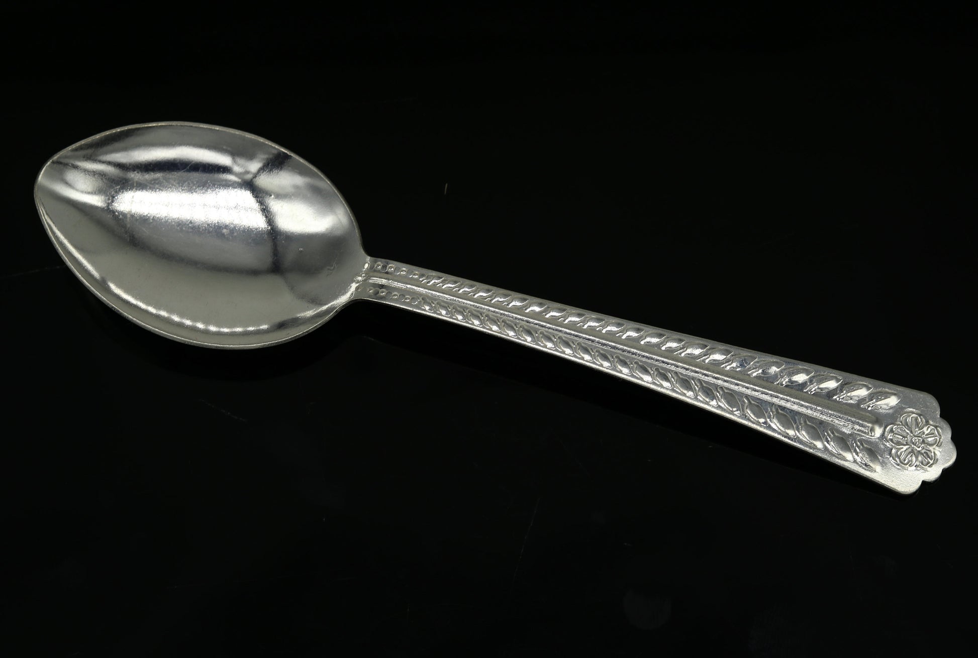 Pure sterling silver handmade solid silver 6" spoon kitchen utensils, vessels, silver has antibacterial properties, keep stay healthy sv58 - TRIBAL ORNAMENTS