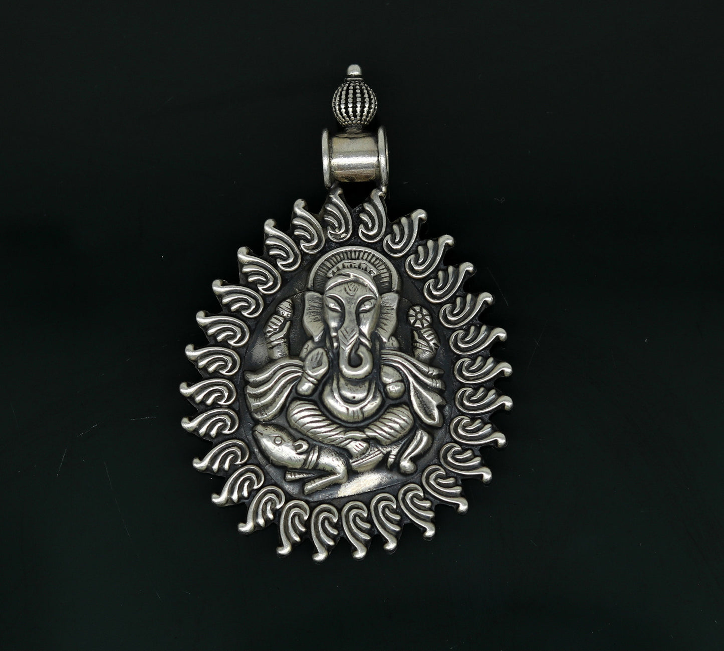 925 sterling silver handmade gorgeous Lord Ganesha vintage customized design pendant, excellent tribal personalized jewelry necklace nsp401 - TRIBAL ORNAMENTS