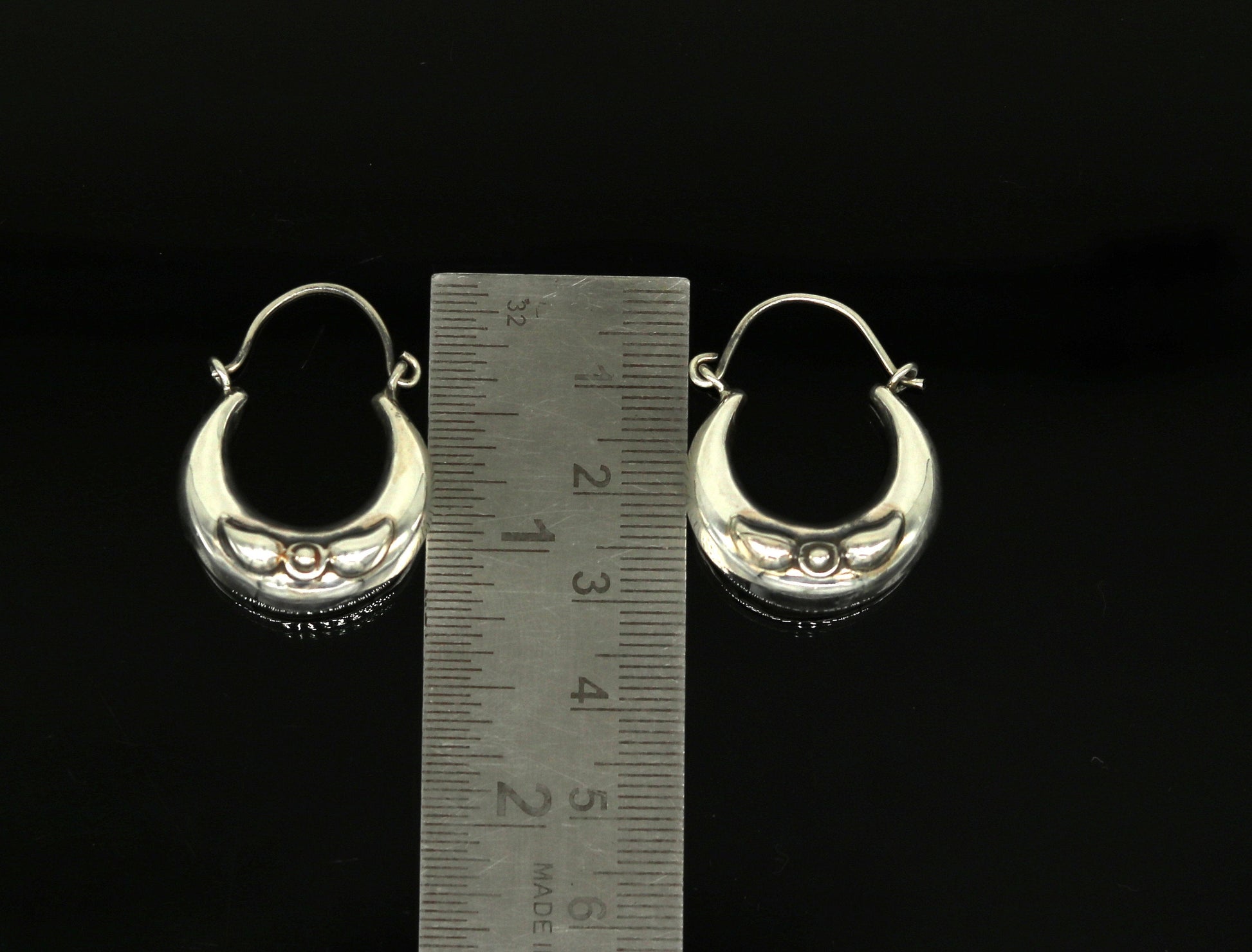 Handmade 925 sterling silver jewelry, fabulous vintage stylish customized hoops earrings bali tribal ethnic personalized jewelry ske17 - TRIBAL ORNAMENTS