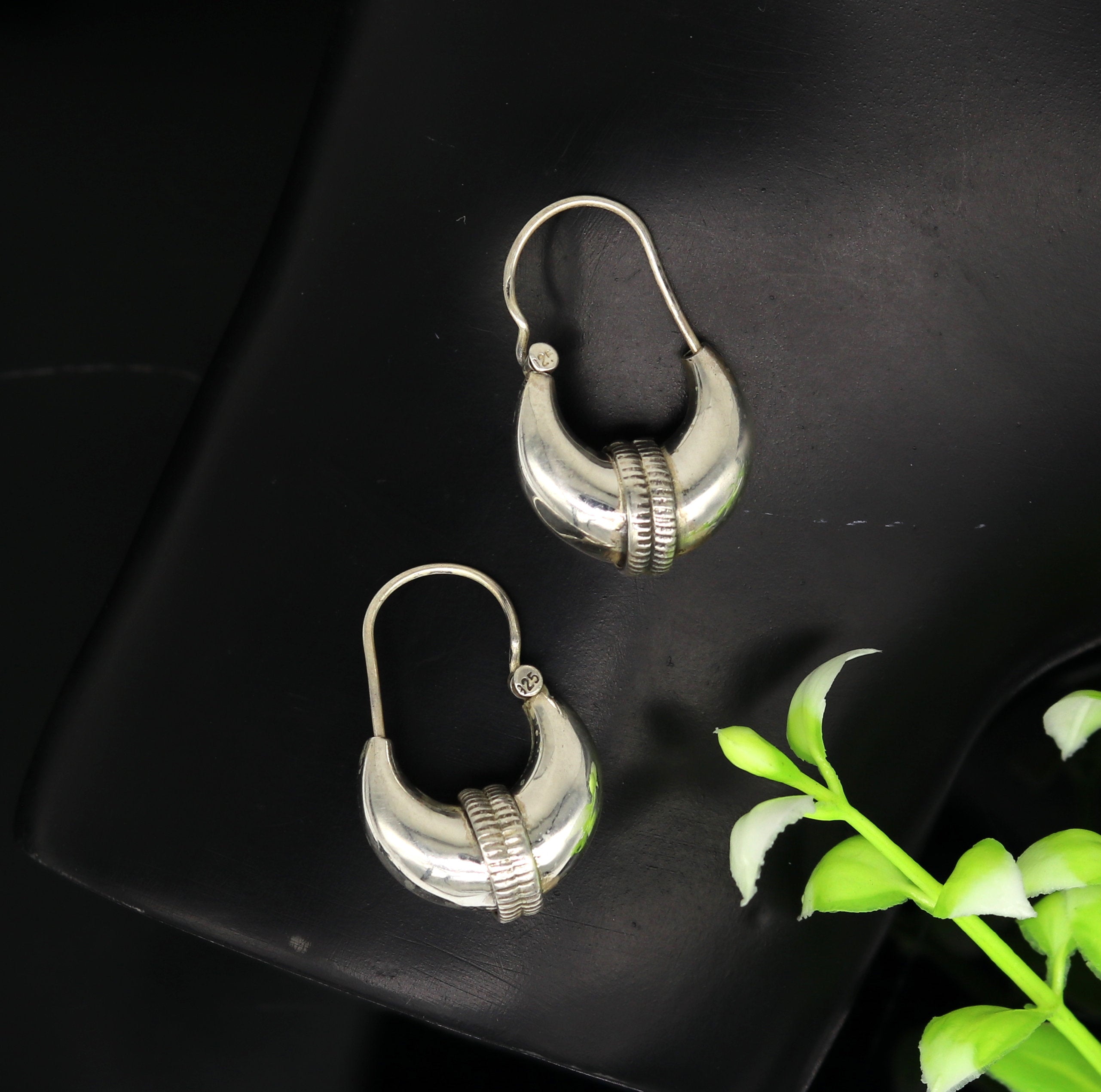 Pure 925 sterling silver handmade hoops kundal earring, excellent designer  fancy daily use hook earring ear wire tribal vintage jewelry s892 | TRIBAL  ORNAMENTS | Reviews on Judge.me