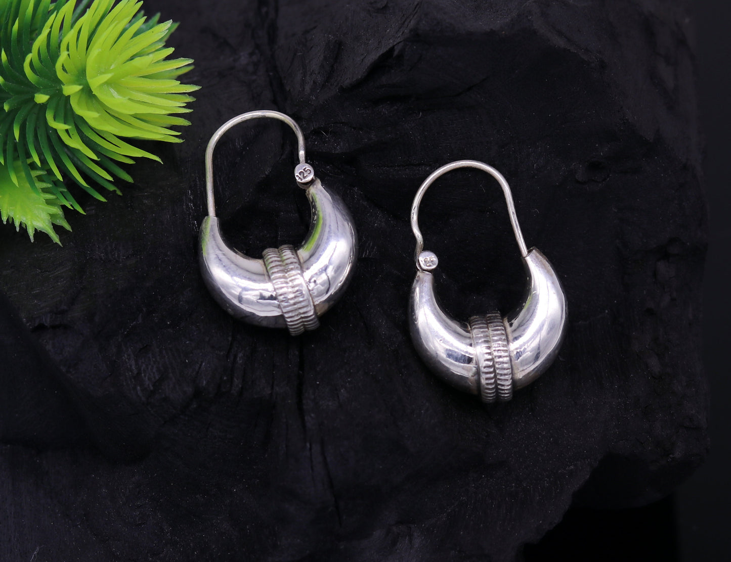 925 sterling silver handmade vintage antique design amazing design hoops earring bali, customized earring gift tribal ethnic jewelry ske14 - TRIBAL ORNAMENTS