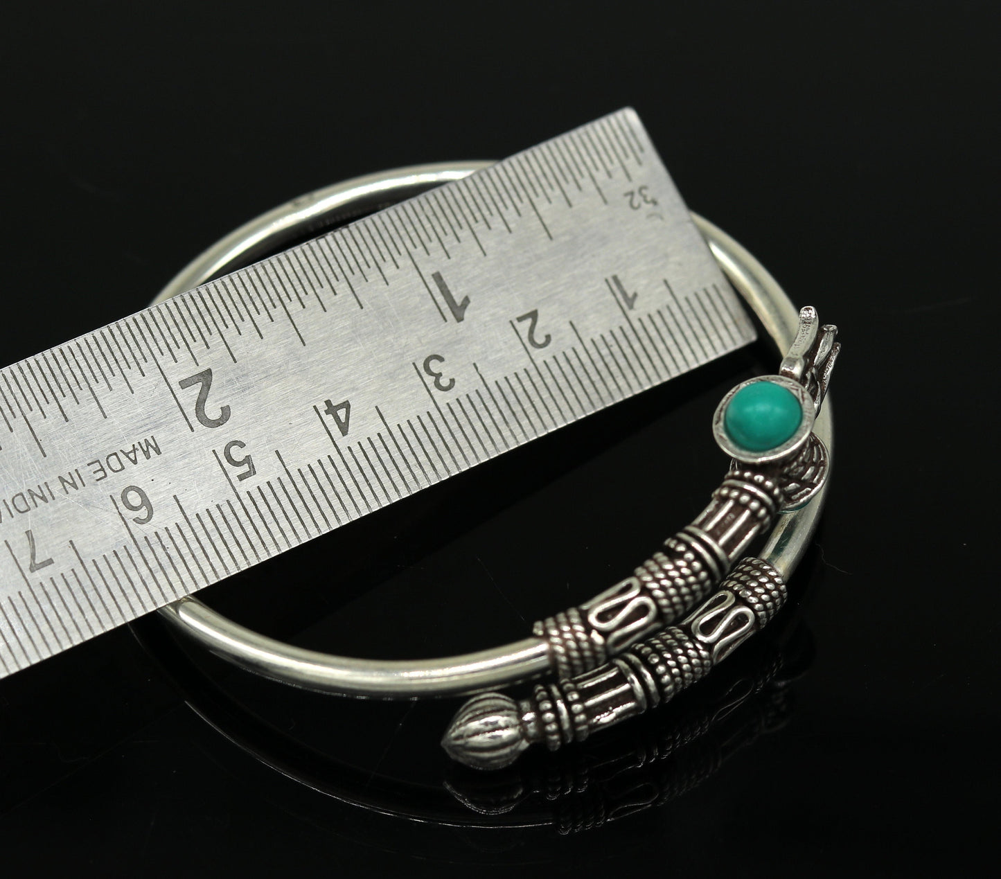 925 sterling silver handmade amazing customized lord shiva bracelet kada, excellent trident trishul bracelet unisex tribal jewelry nssk18 - TRIBAL ORNAMENTS