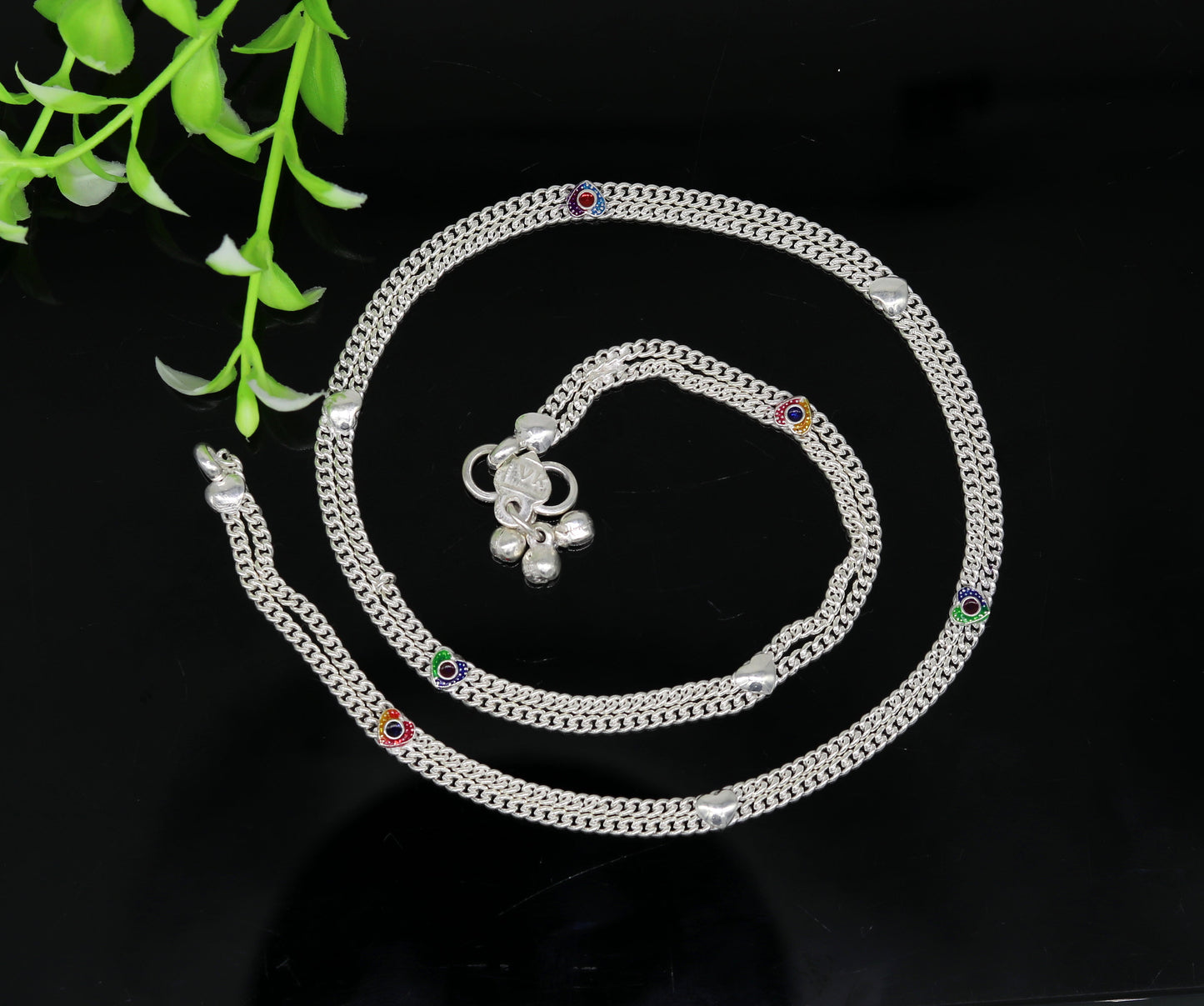 18" long handmade sterling silver amazing baby kids waist chain, excellent customized design baby kids unisex belly chain wch08 - TRIBAL ORNAMENTS