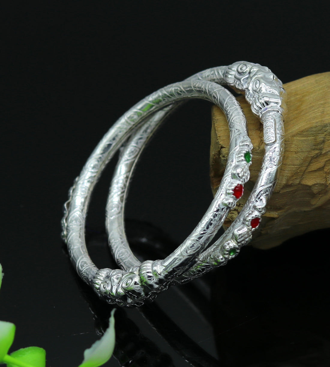 Handmade silver unisex new born baby bangle bracelet kada, excellent customized vintage crocodile face design baby gifting jewelry nbbk79 - TRIBAL ORNAMENTS