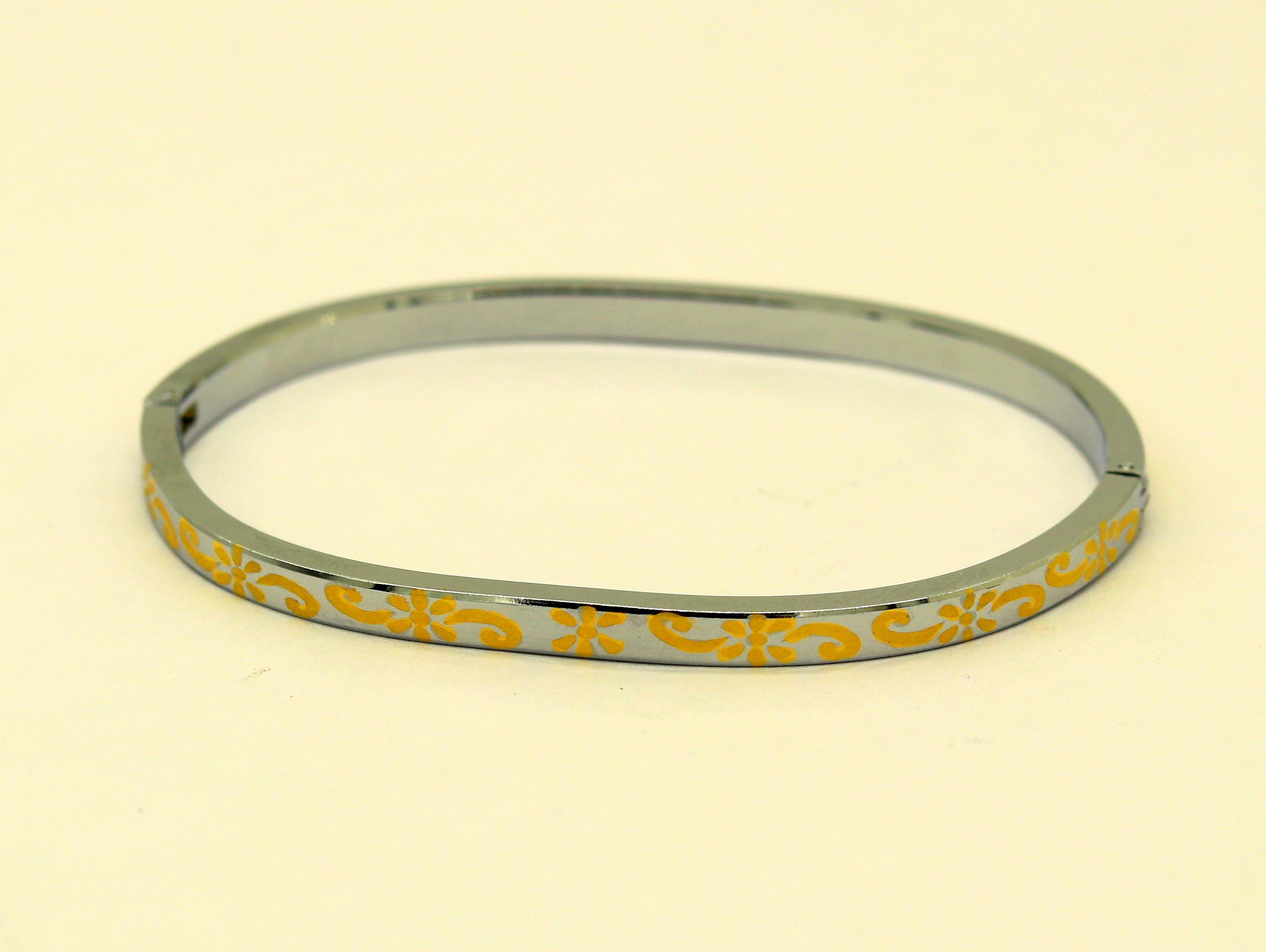 Sterling Silver Engraved Snap  Hinge Bracelet  Westende Jewellers