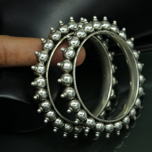 925 Sterling silver handmade fabulous vintage design customized bangle bracelet kada excellent wedding personalized gift jewelry NBA96 - TRIBAL ORNAMENTS