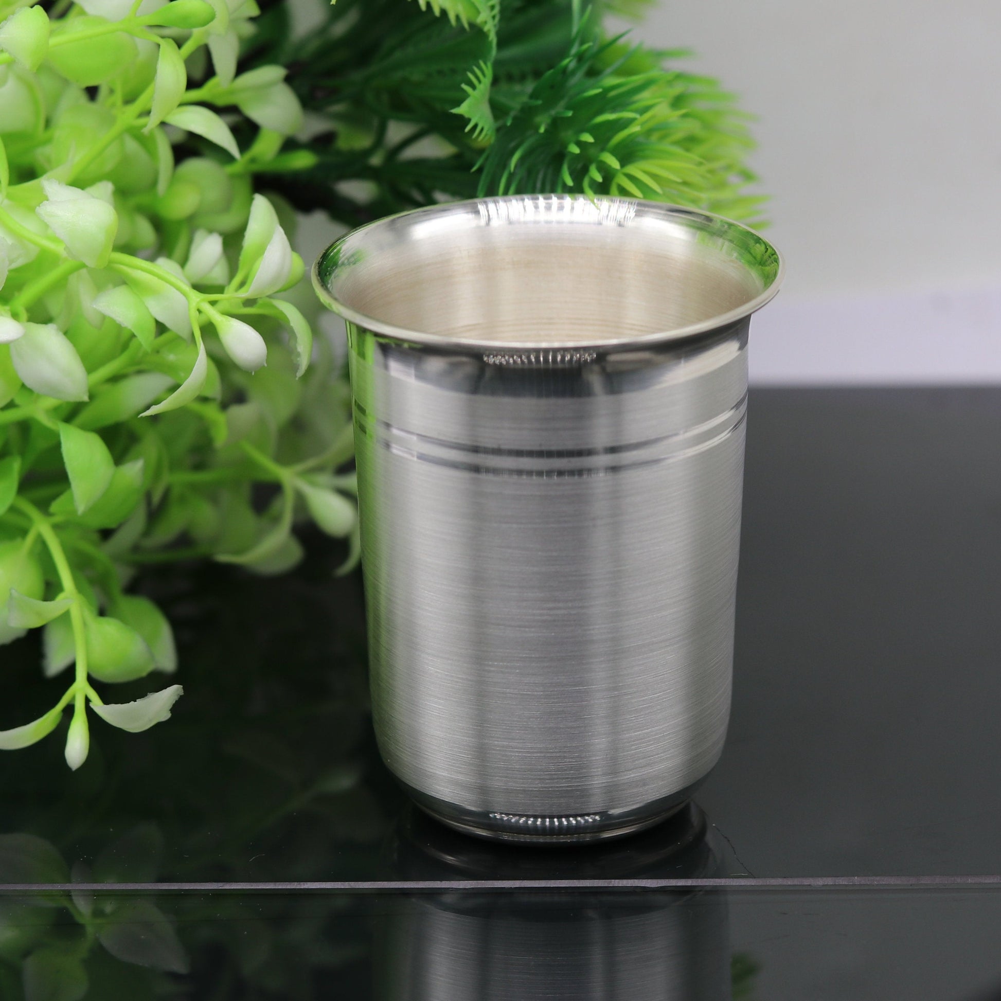 999 Fine silver handmade solid water milk tumbler glass, bowl , flask. baby water tumbler for stay healthy, silver vessels ,utensils sv77 - TRIBAL ORNAMENTS