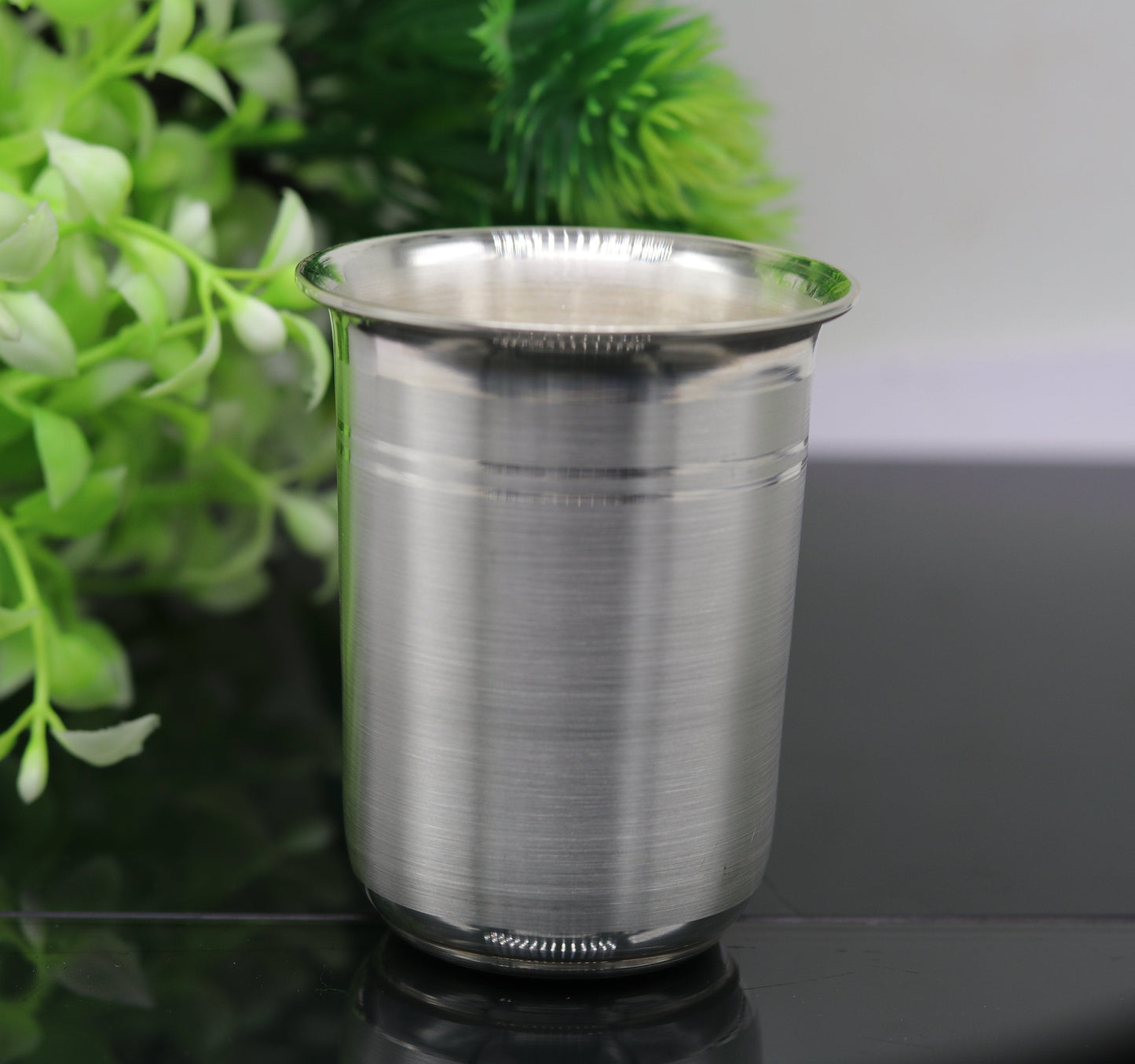 999 Fine silver handmade solid water milk tumbler glass, bowl , flask. baby water tumbler for stay healthy, silver vessels ,utensils sv77 - TRIBAL ORNAMENTS