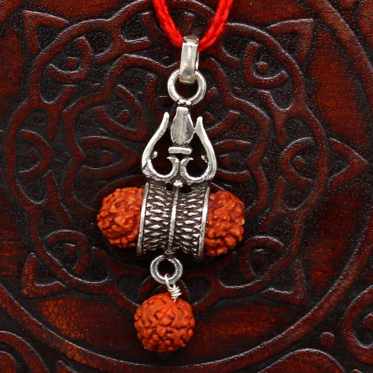 925 sterling silver lord shiva trident pendant, amazing customized Rudraksha oxidized tribal belly dance personalized jewelry ssp323 - TRIBAL ORNAMENTS