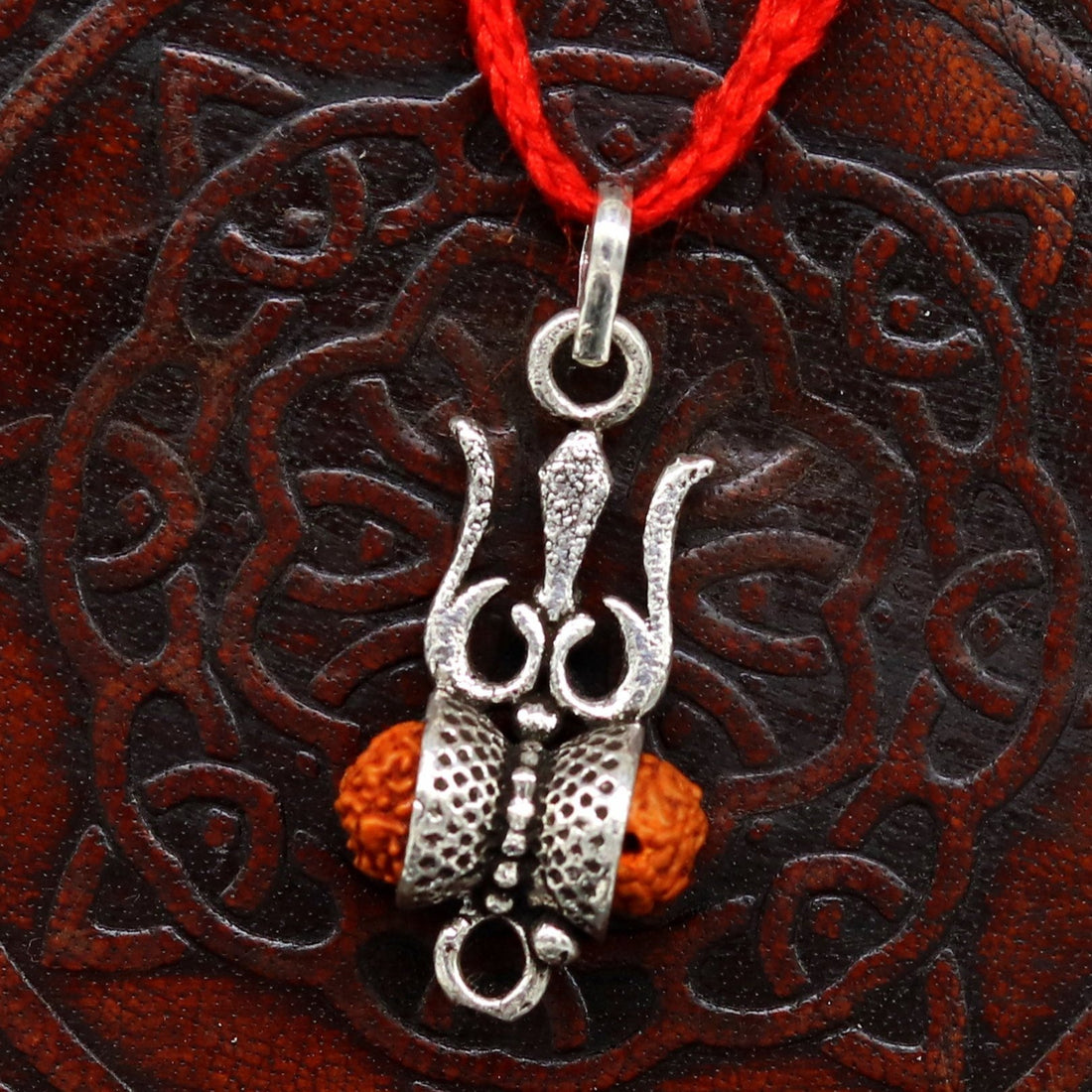 925 sterling silver lord shiva trident pendant, amazing customized Rudraksha trishul tribal belly dance personalized jewelry ssp324 - TRIBAL ORNAMENTS