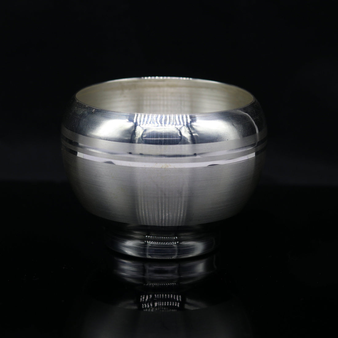 999 pure sterling silver handmade silver puja utensils bowl, silver vessel silver has antibacterial properties, stay healthy family sv95 - TRIBAL ORNAMENTS