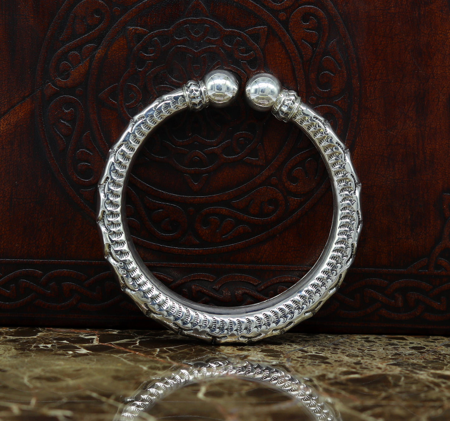 925 sterling silver handmade gorgeous customized work bangle bracelet kada, vintage antique design stylish bangle unisex jewelry nsk328 - TRIBAL ORNAMENTS