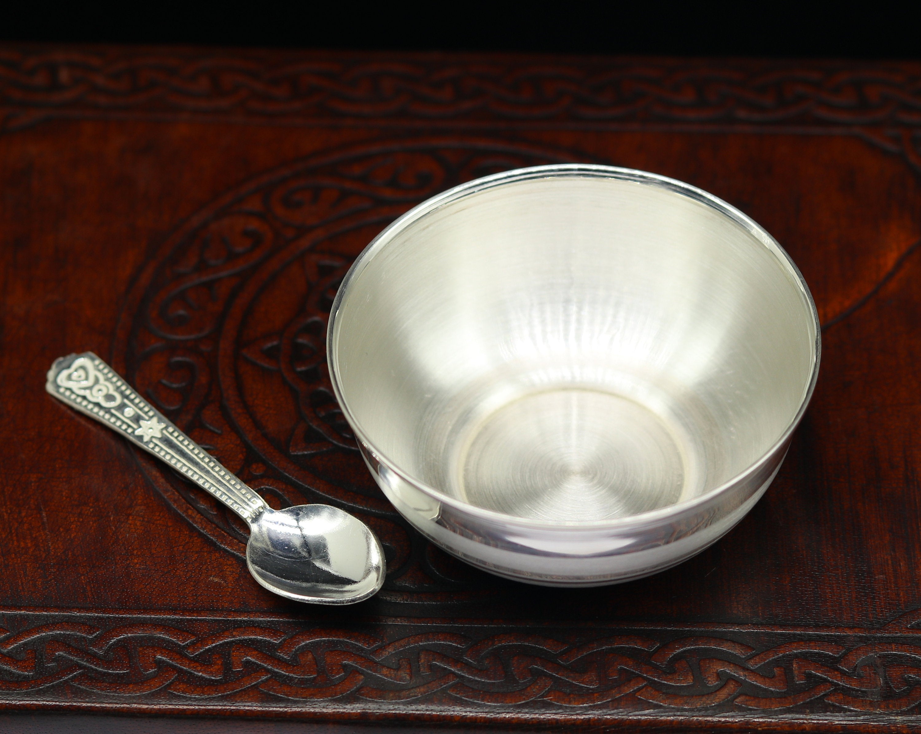 Silver bowl and spoon deals for baby online