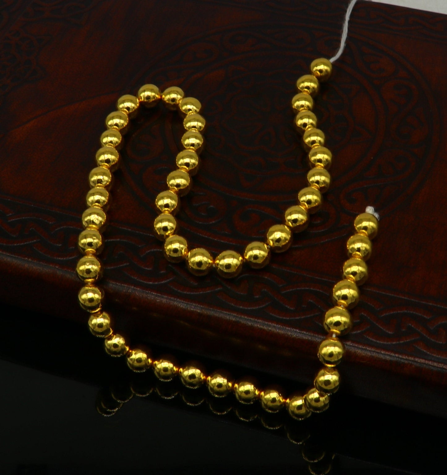 10 pieces 22kt yellow gold handmade 7 mm beads, loose beads, jewelry findings for customize jewelry, excellent wax beads findings from india - TRIBAL ORNAMENTS