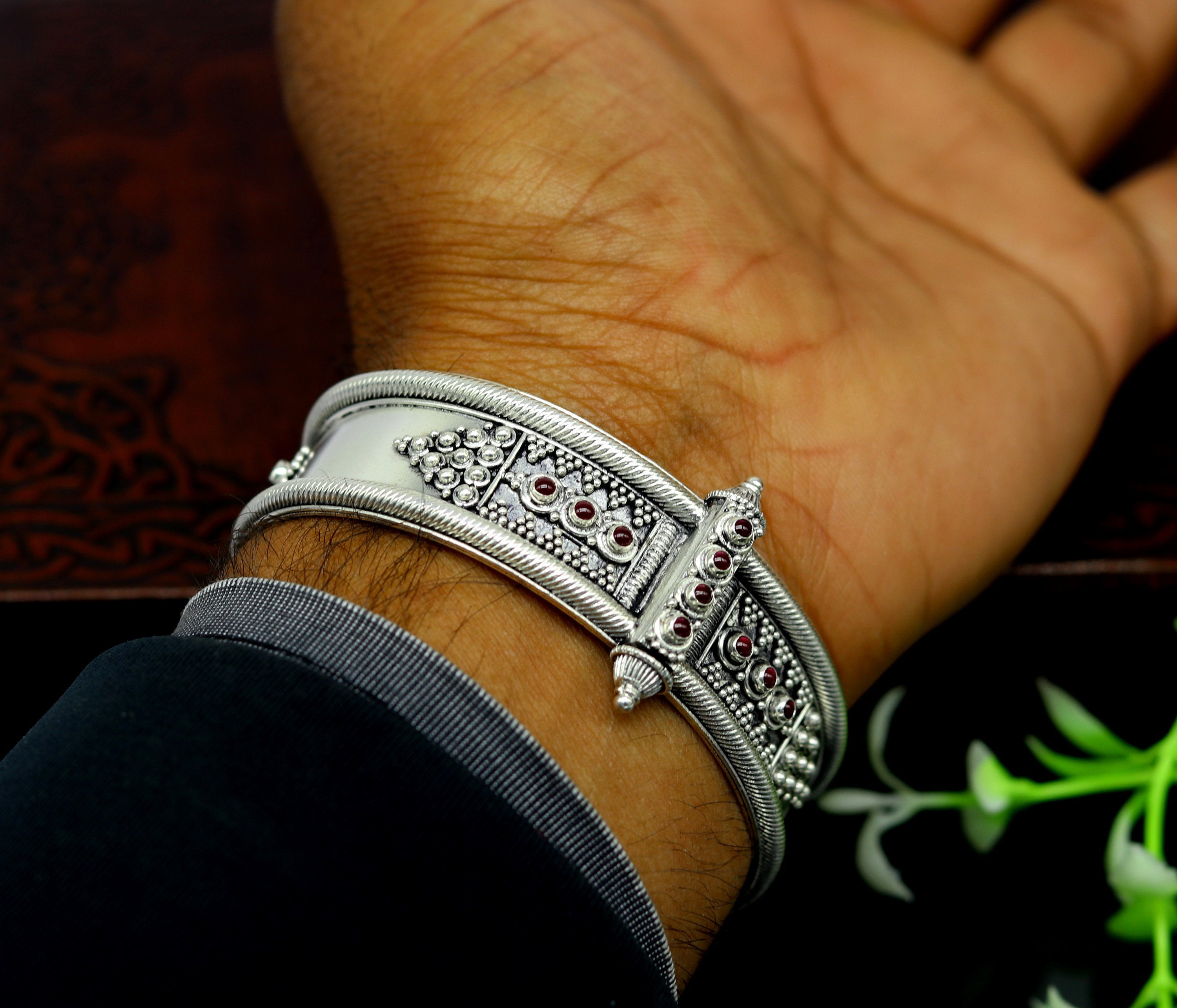 925 sterling silver customized rava work vintage antique design