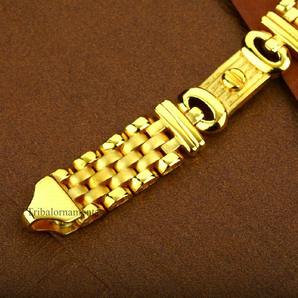 Buy 22Kt Plain Gold Men Hallow Bracelet 65VH9011 Online from Vaibhav  Jewellers