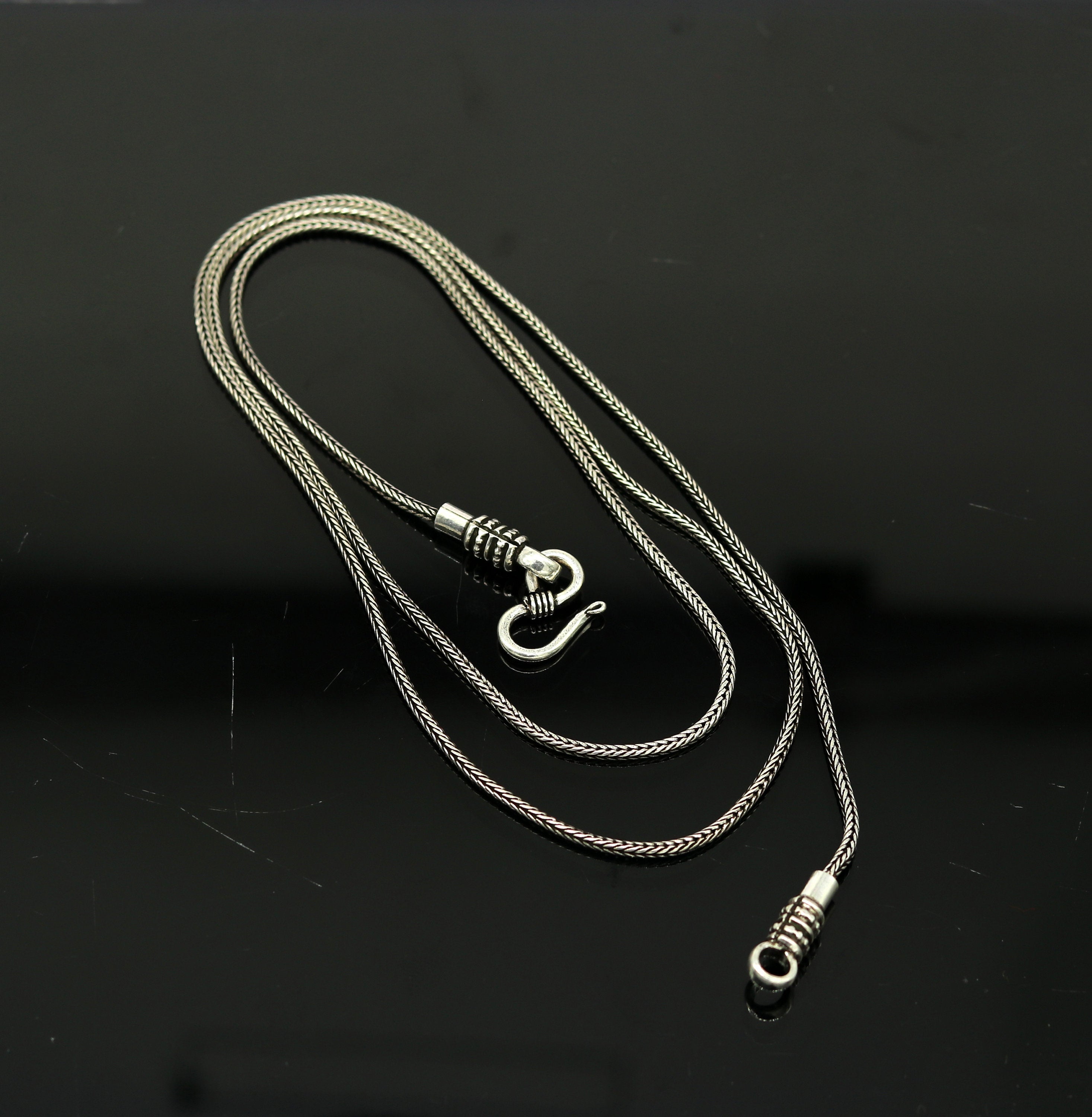 Fine Link Sterling Silver Necklace Chain (Layering chains) – KerrieBerrie  Beads & Jewellery