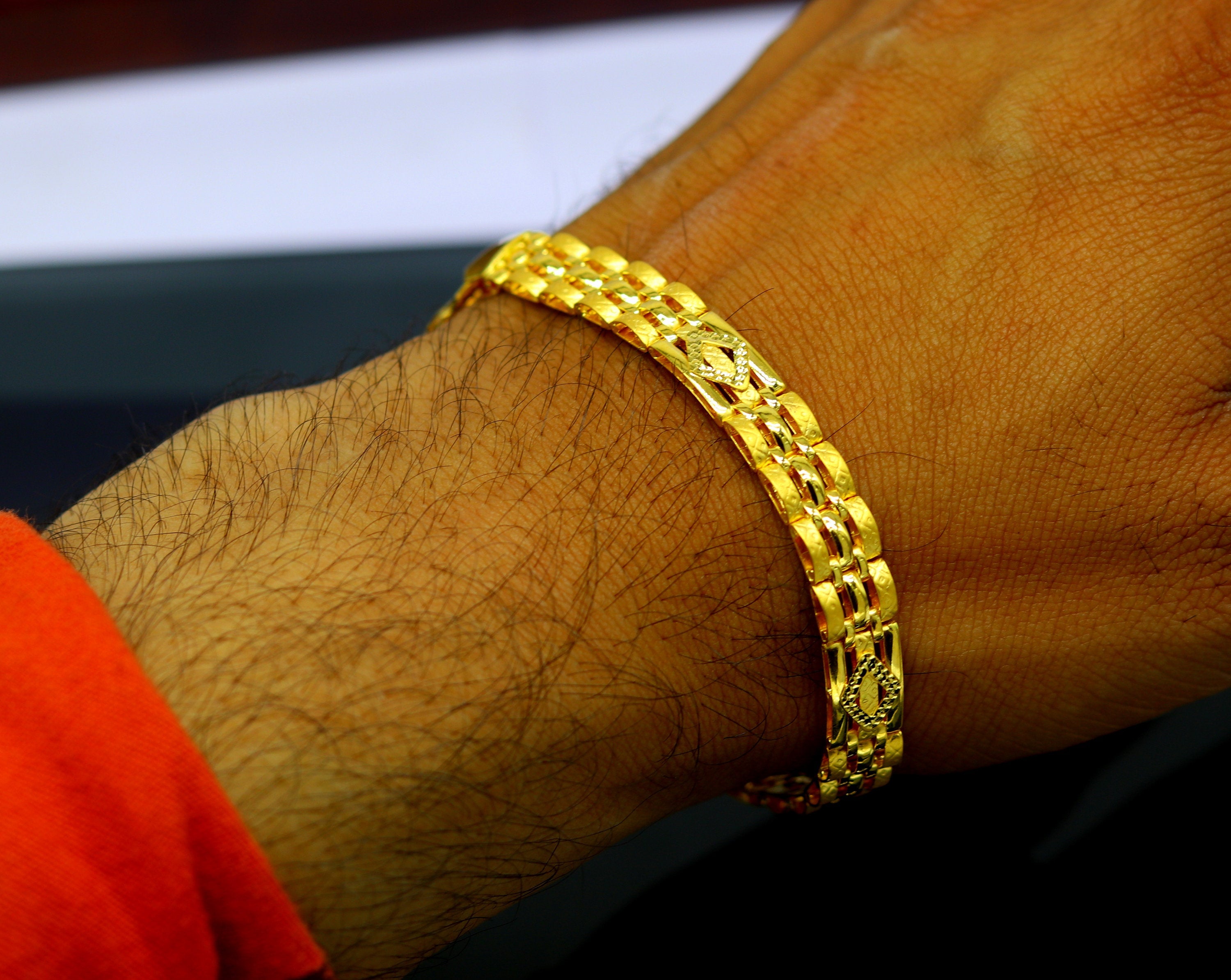 Buy 22kt Yellow Solid Gold Vintage Antique Designer Bangle Online in India   Etsy