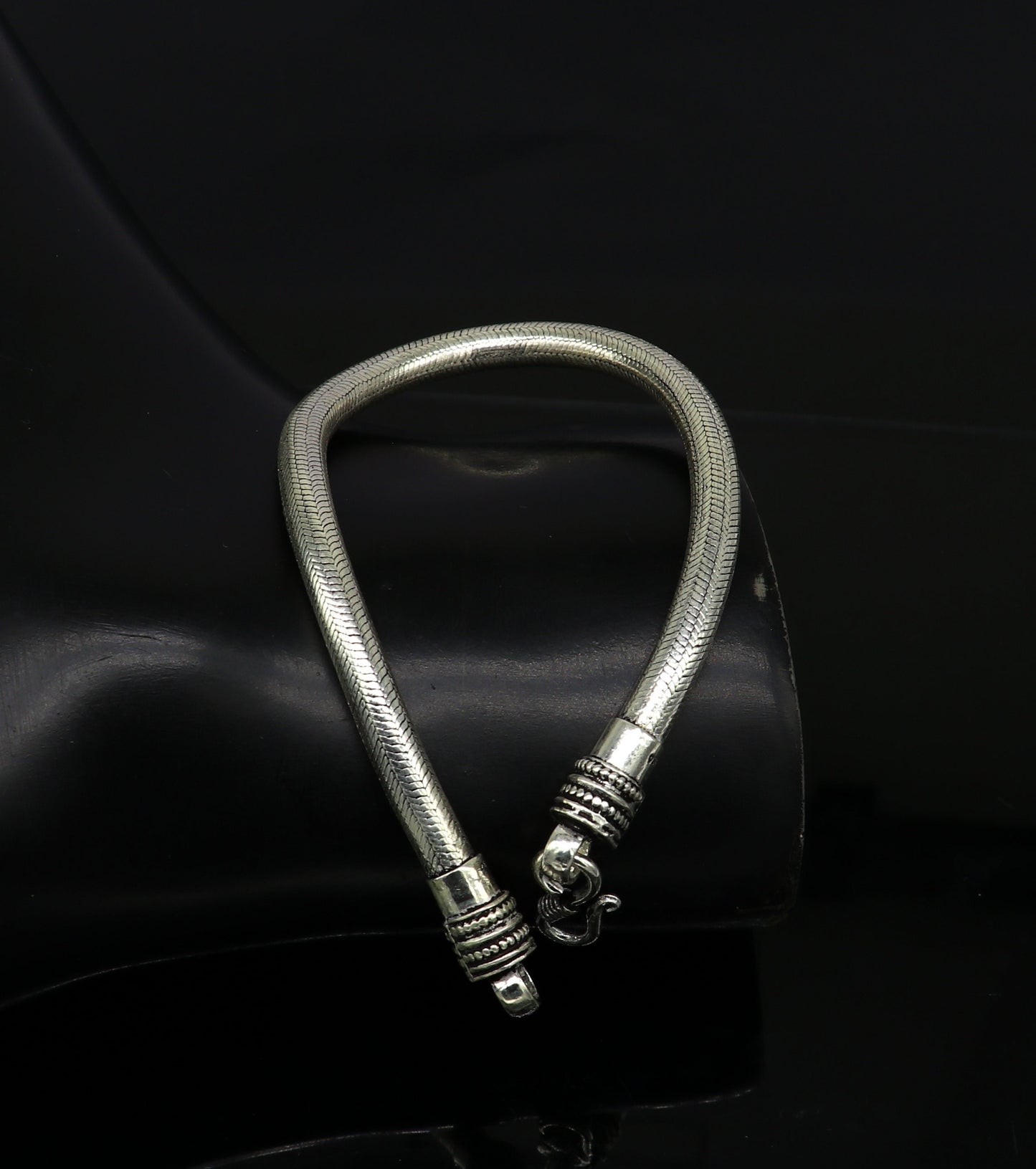 5mm 925 sterling silver best gifting 9" long handmade snake chain bracelet, new stylish fancy customized trendy bracelet jewelry nsbr217 - TRIBAL ORNAMENTS