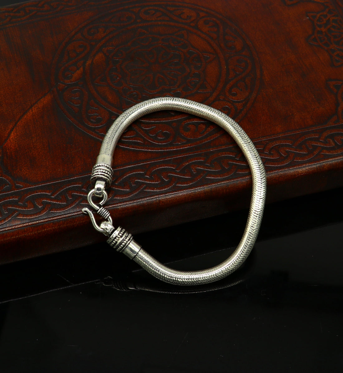 9" inches 5MM 925 sterling silver best gifting handmade snake chain bracelet, new stylish fancy customized trendy bracelet jewelry nsbr218 - TRIBAL ORNAMENTS