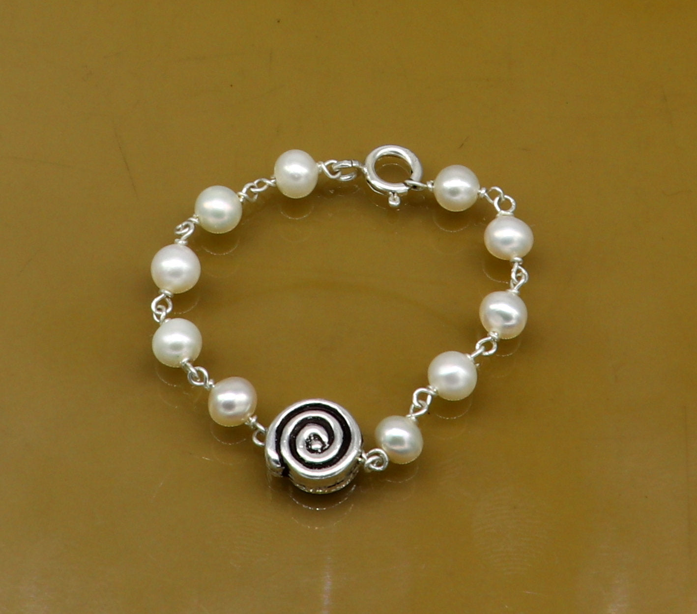 White Pearl Imitation Bracelets Bangles Handmade Elastic Line Women Men UK  | eBay