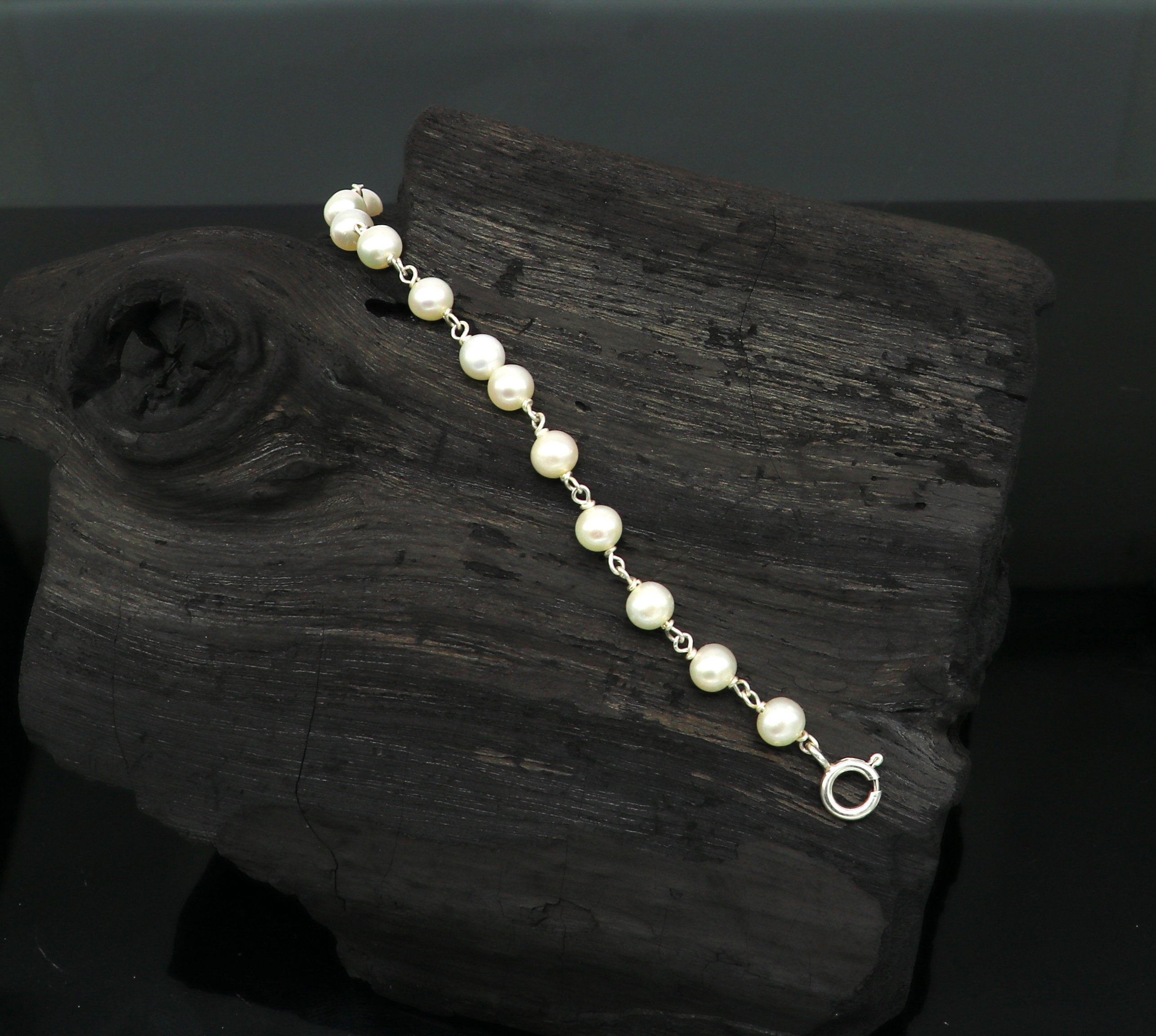 Trendy Simple Delicate Fine Pearl 4-5mm Size Beads Bracelet White Glorious  Real Pearl Bracelet Stainless Steel Extender Bracelet - Bracelets -  AliExpress