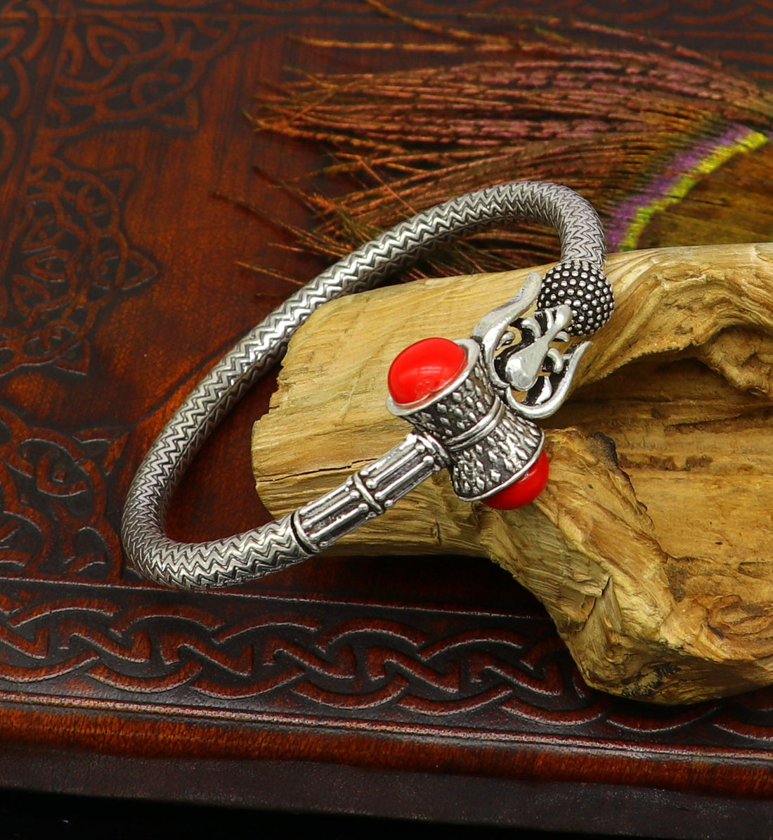925 sterling silver idol shiva trident or trishul bange, super customized gift Babubali bangle kada bracelet unisex designer jewelry nssk302 - TRIBAL ORNAMENTS