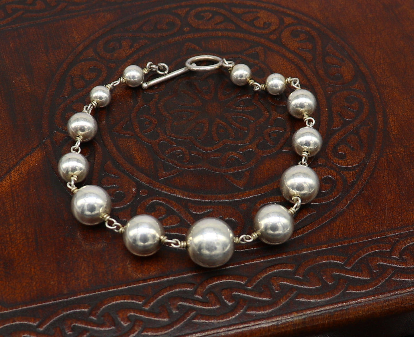 925 sterling silver beaded customized bracelet, best gifting stylish beaded bracelet, unisex personalized belly dance jewelry nsbr241 - TRIBAL ORNAMENTS