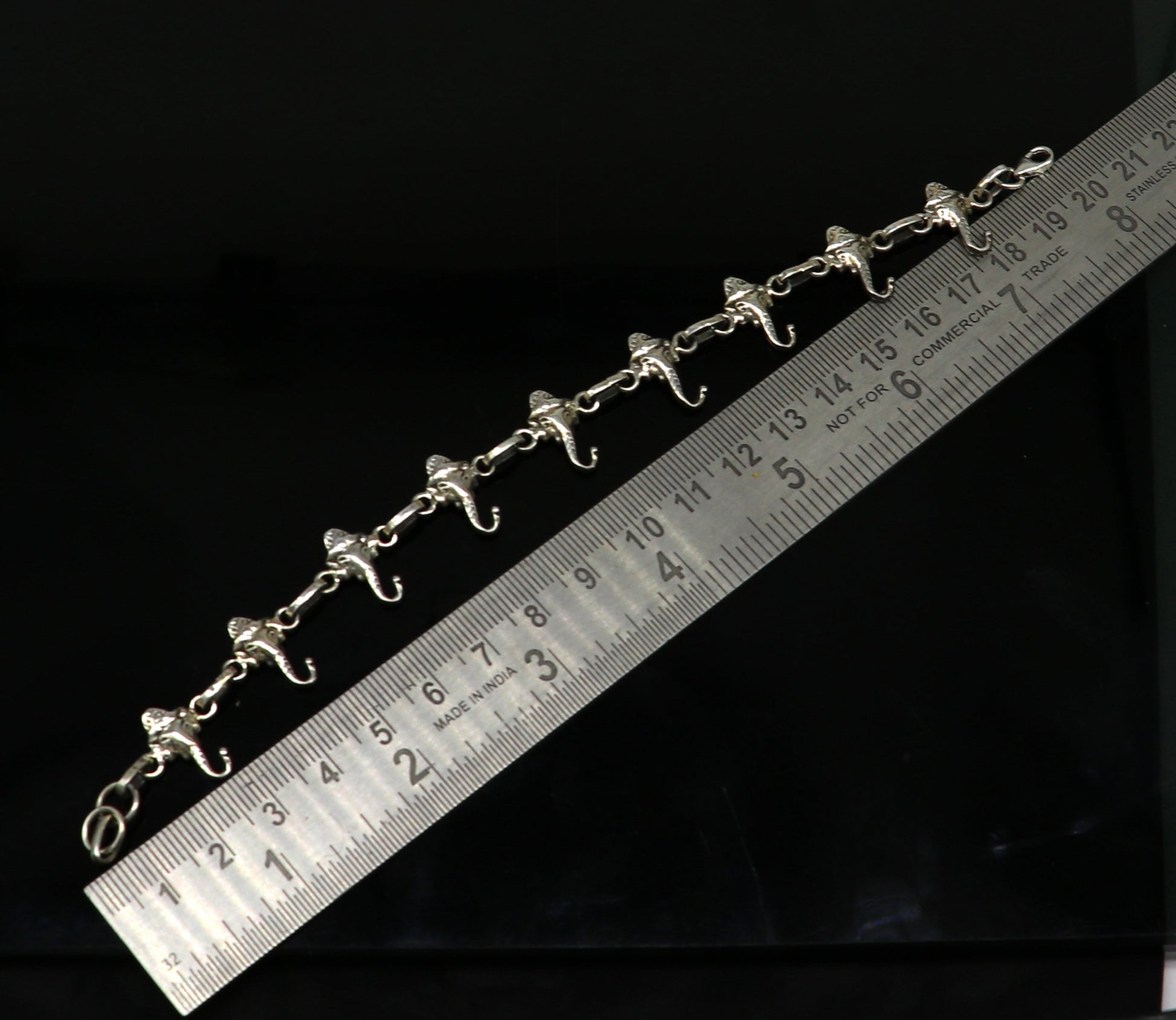 925 sterling silver customized Idol Ganesha bracelet, best gifting stylish bracelet, unisex personalized belly dance jewelry nsbr242 - TRIBAL ORNAMENTS