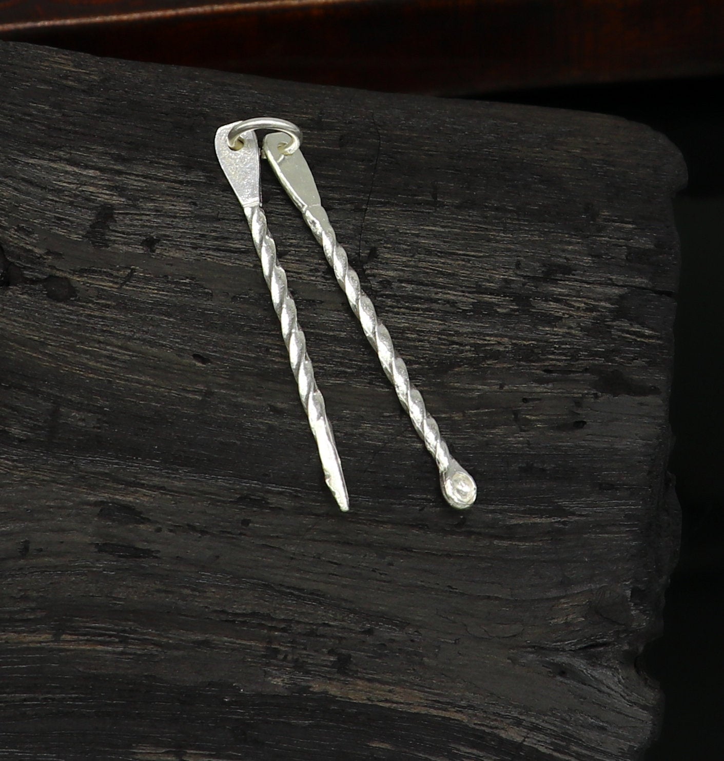 Solid silver toothpick and ear cleaner, Silver is Anti-Microbial, Anti-Allergic, Anti-Septic Silver is the best metal for personal safety - TRIBAL ORNAMENTS