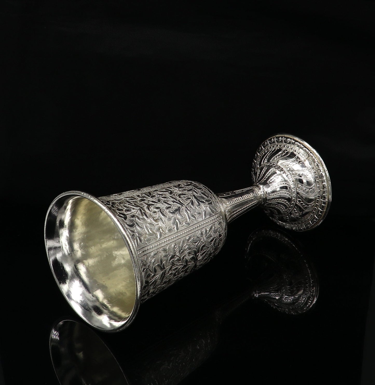 925 fine silver handmade vessel, water/milk wine Glass tumbler, silver flask, silver utensils or articles stay healthy from bacteria sv35 - TRIBAL ORNAMENTS