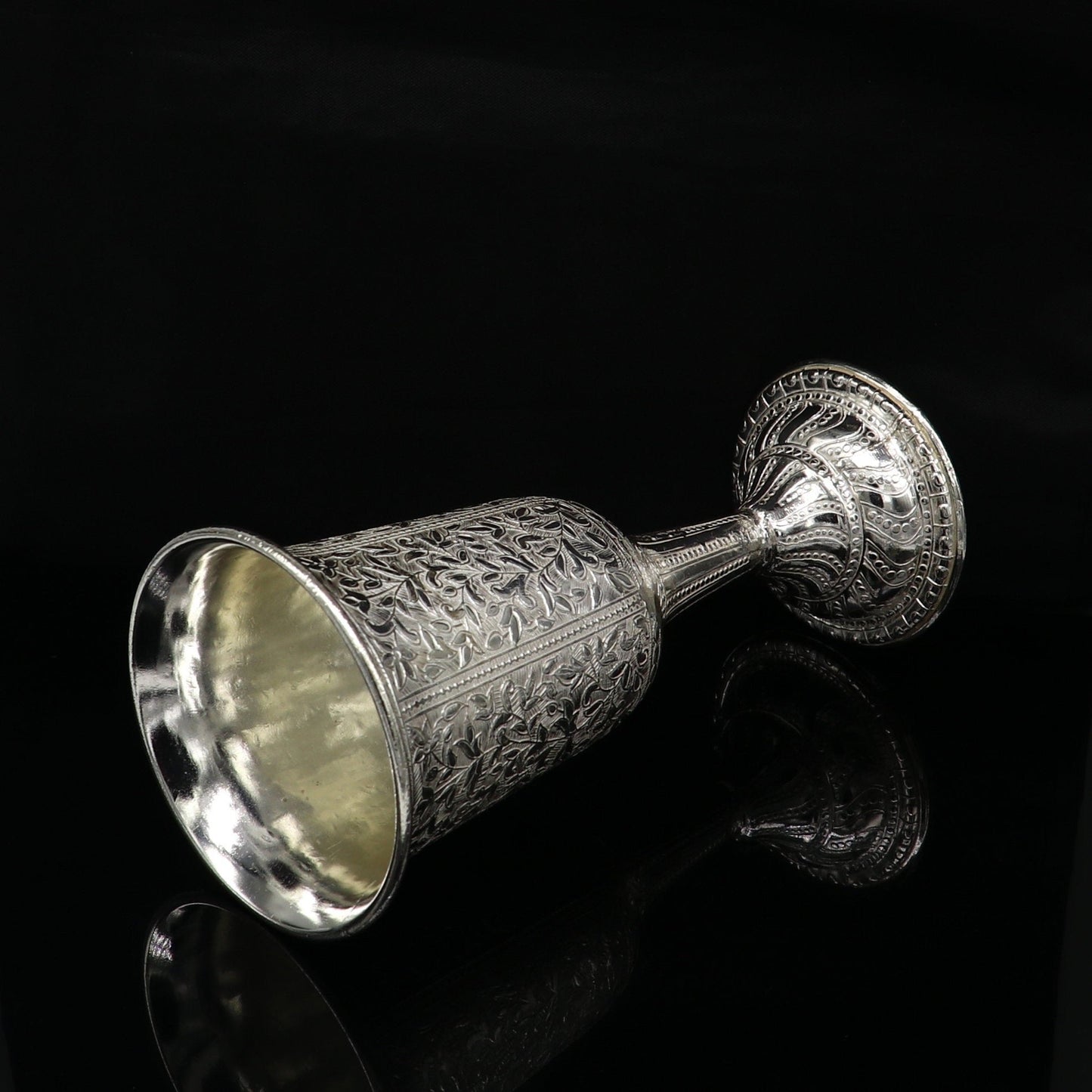 925 fine silver handmade vessel, water/milk wine Glass tumbler, silver flask, silver utensils or articles stay healthy from bacteria sv35 - TRIBAL ORNAMENTS