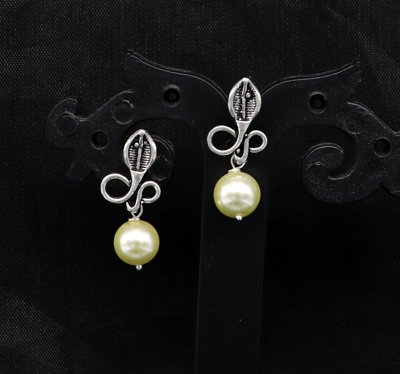 Dangling pearl and flower screwback earrings, clip on earrings – Clever  Little Ears