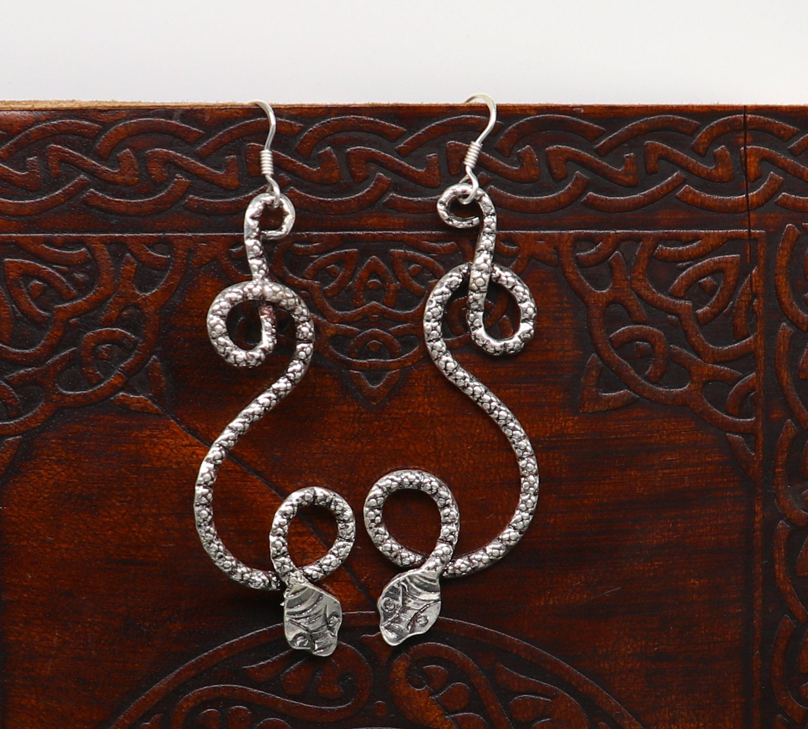 925 fine sterling silver customized vintage style snake design hoops earring, beautiful brides wedding earrings drop dangle jewelry ear601 - TRIBAL ORNAMENTS
