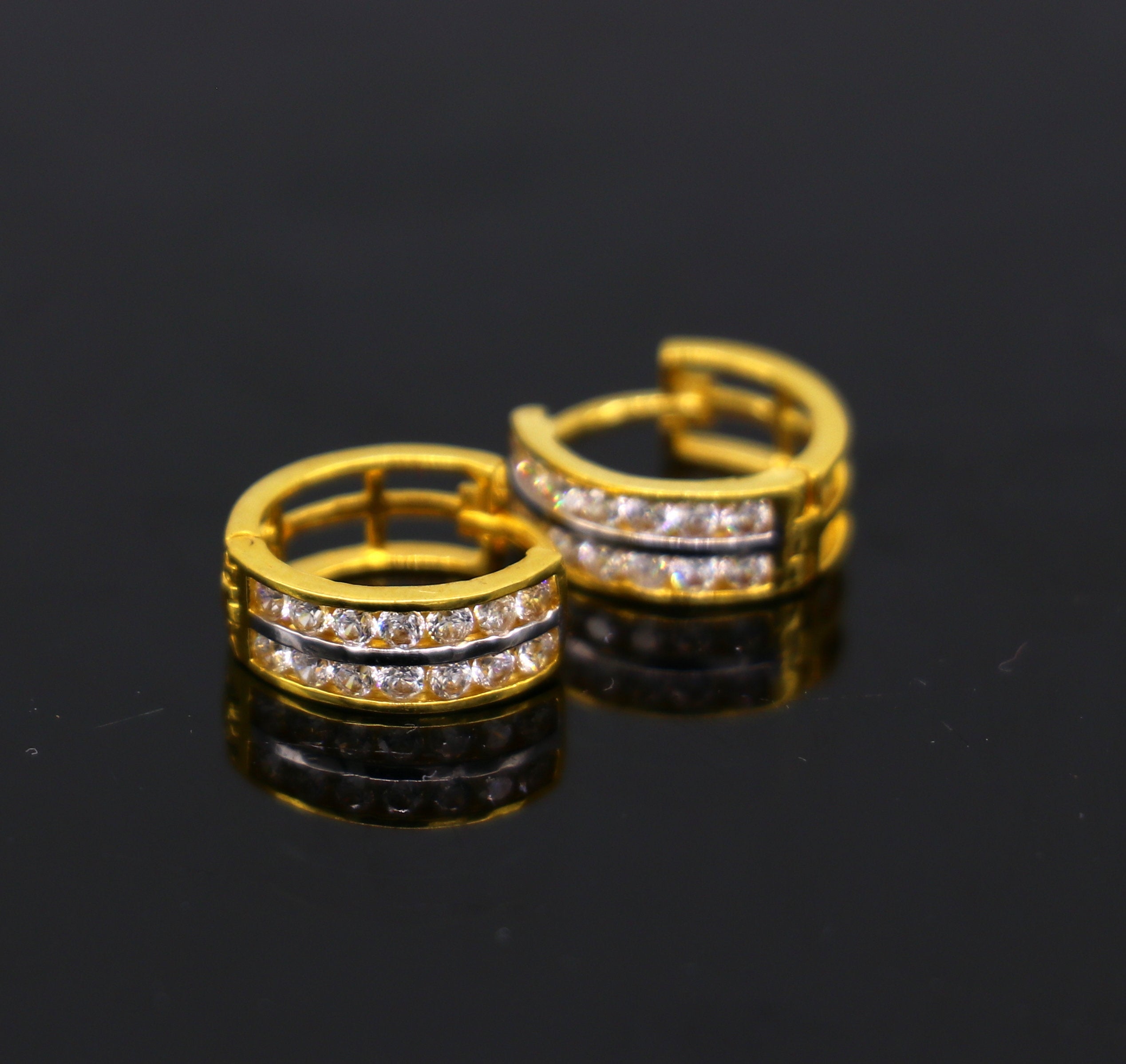 Buy 1 Gram Gold Guaranteed Jewellery Plain Gold Ring Design Hoop Earrings  for Women