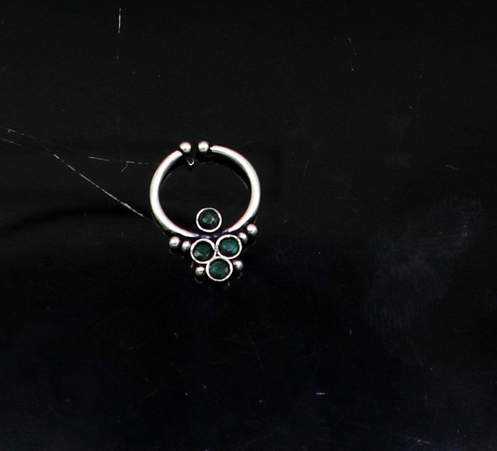 Buy 925 Silver Tribal Septum Ring For Pierced Nose. Nose Jewelry at  Amazon.in
