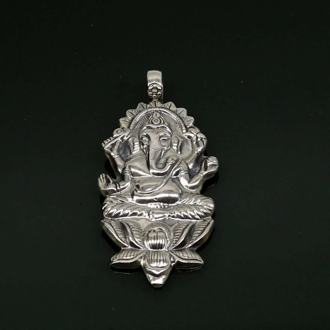 925 fine sterling silver Idol god Ganesha pendant, unique stylish customized pendant, best gifting fancy oxidized pendant necklace ssp410 - TRIBAL ORNAMENTS