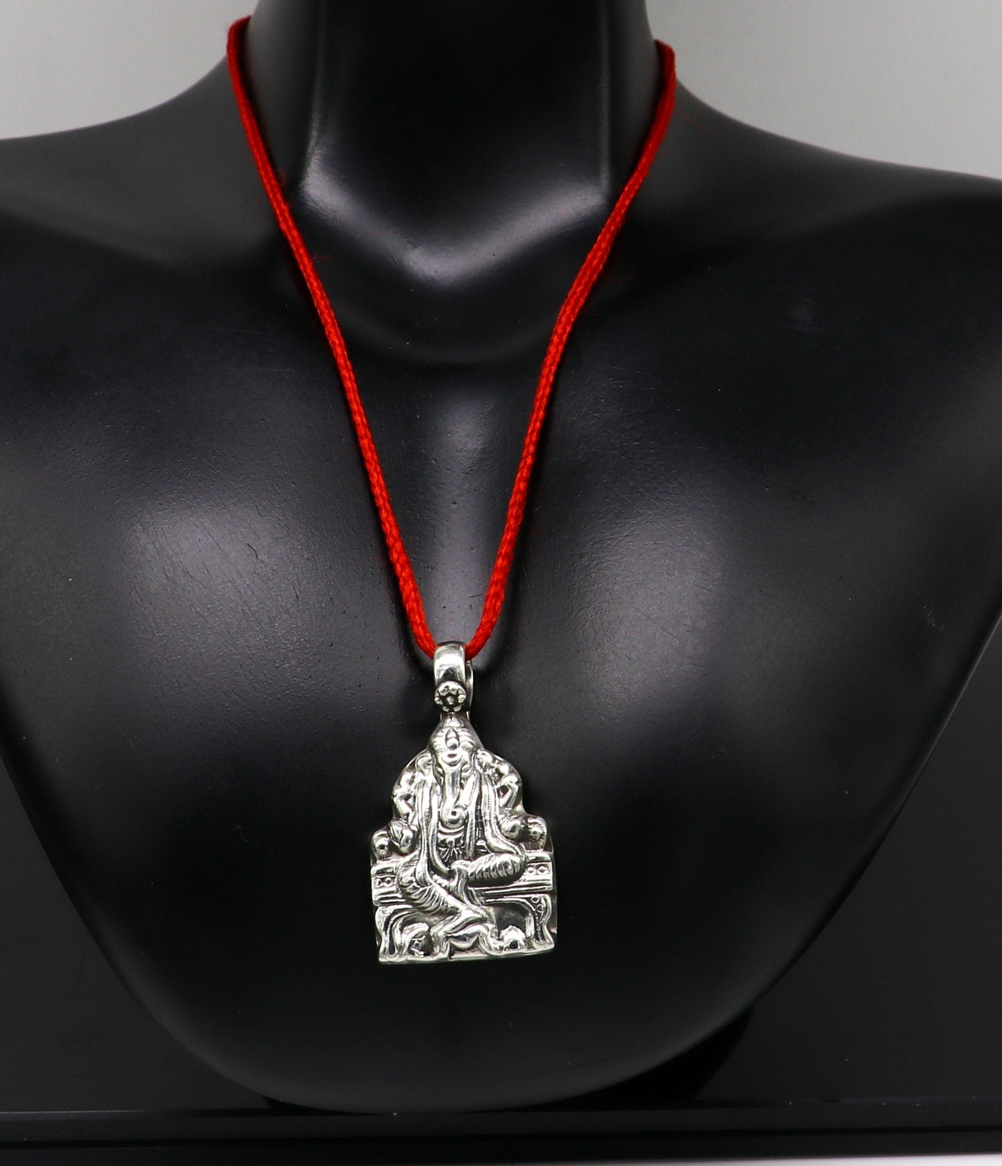 925 fine pure silver Idol god Ganesha pendant, unique stylish customized pendant, best gifting fancy oxidized pendant necklace ssp405 - TRIBAL ORNAMENTS