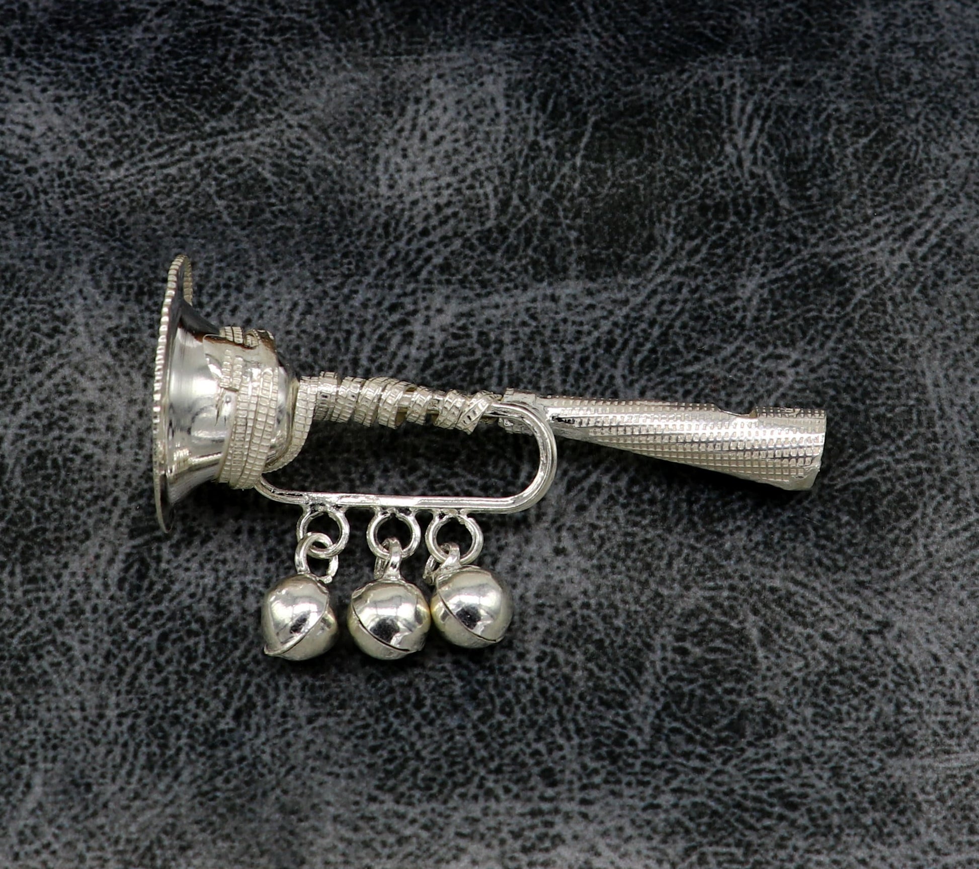 Vintage indian style sterling silver music instrument whistle baby gifting bells toy, baby krishna toy, silver whistle, temple article su194 - TRIBAL ORNAMENTS