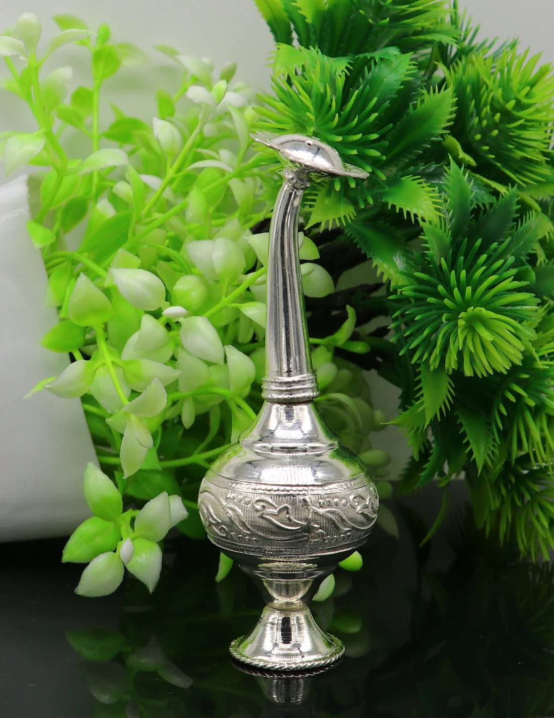925 sterling silver customized design silver spray bottle, silver perfume bottle, royal style spray article, puja utensils, best gift su165 - TRIBAL ORNAMENTS