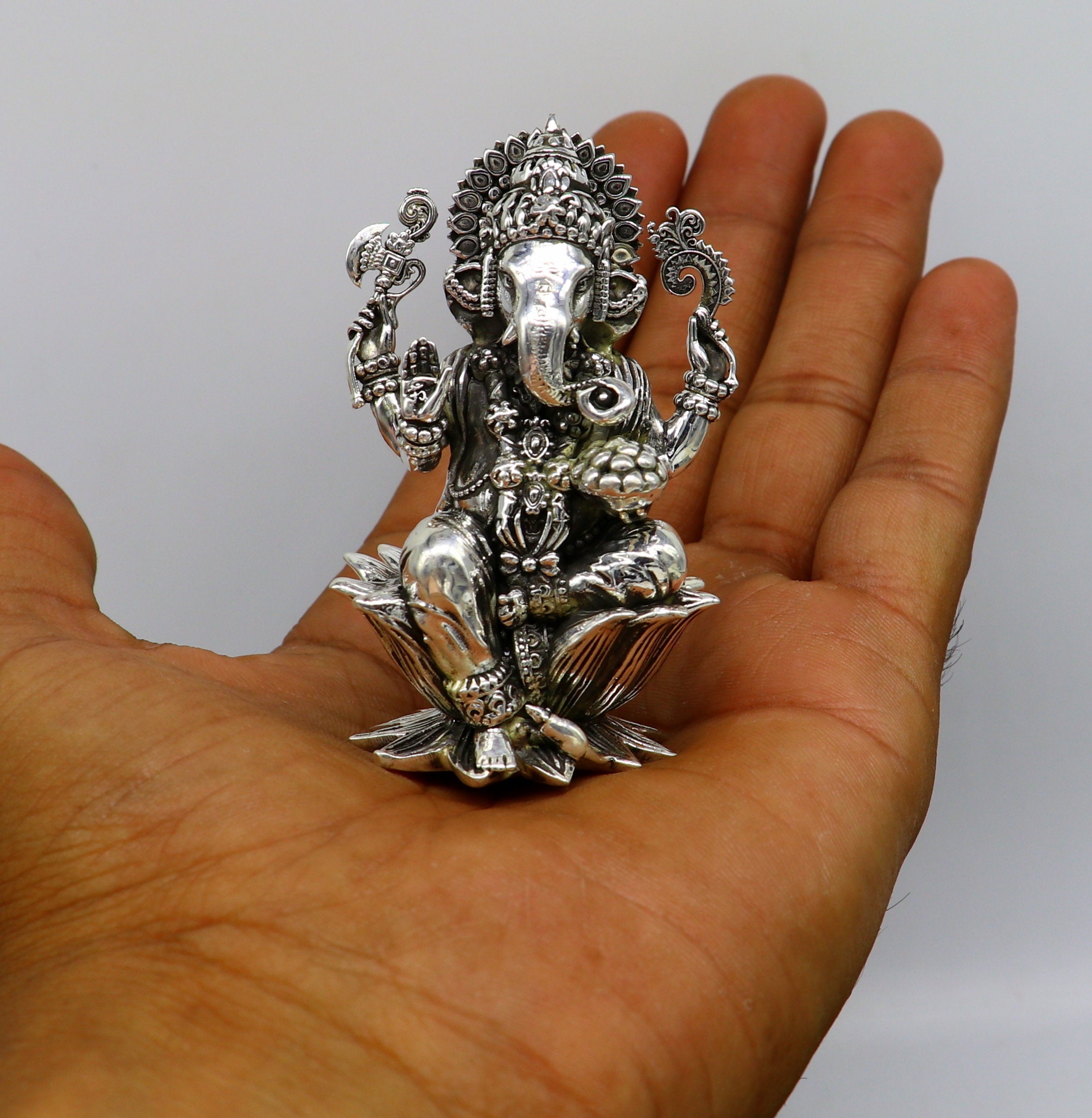 Lord Ganesh Bracelet in Pure Silver: Buy Online in USA from India -  Vedicvaani