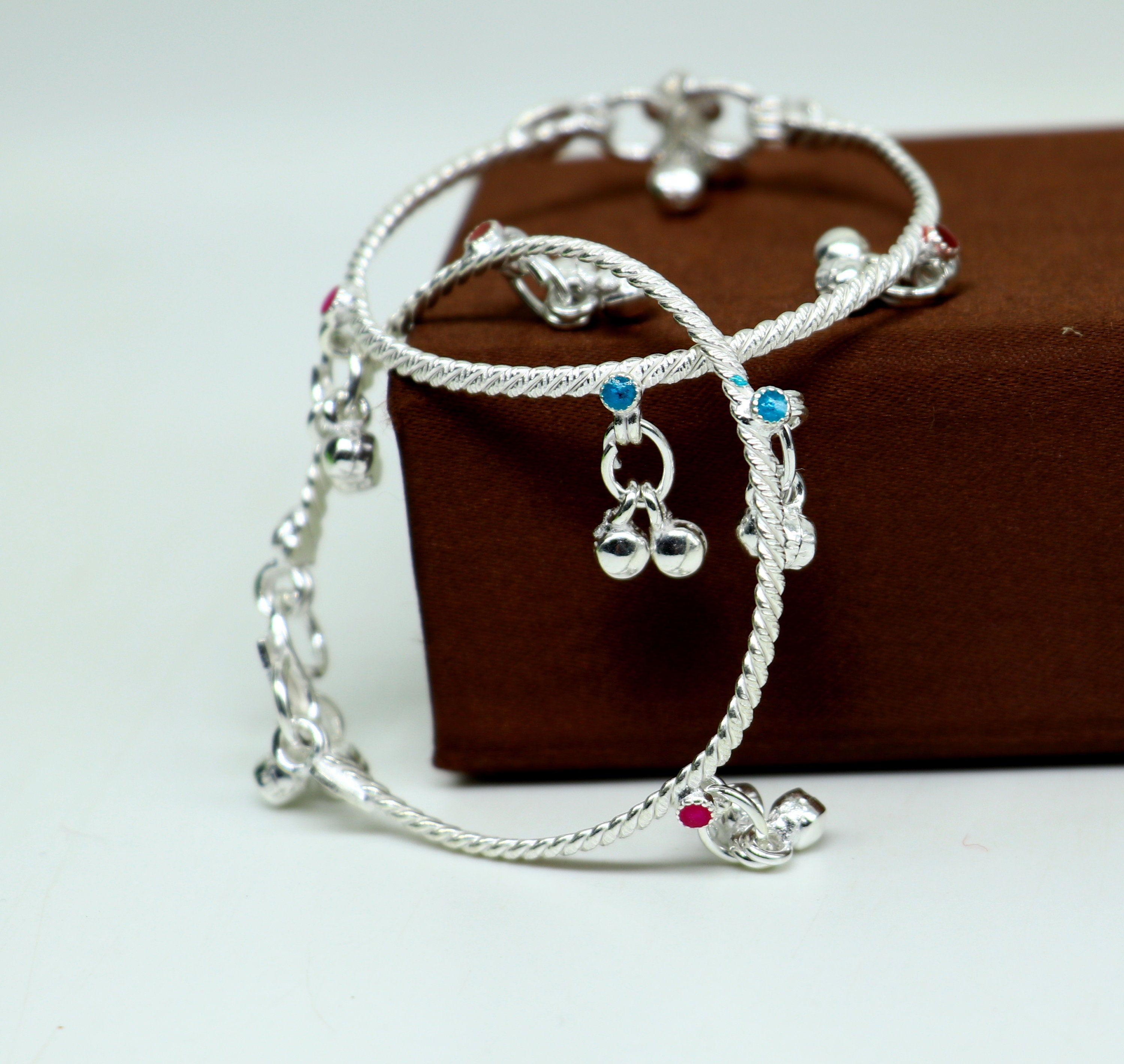 Silver anklets sale for baby girl