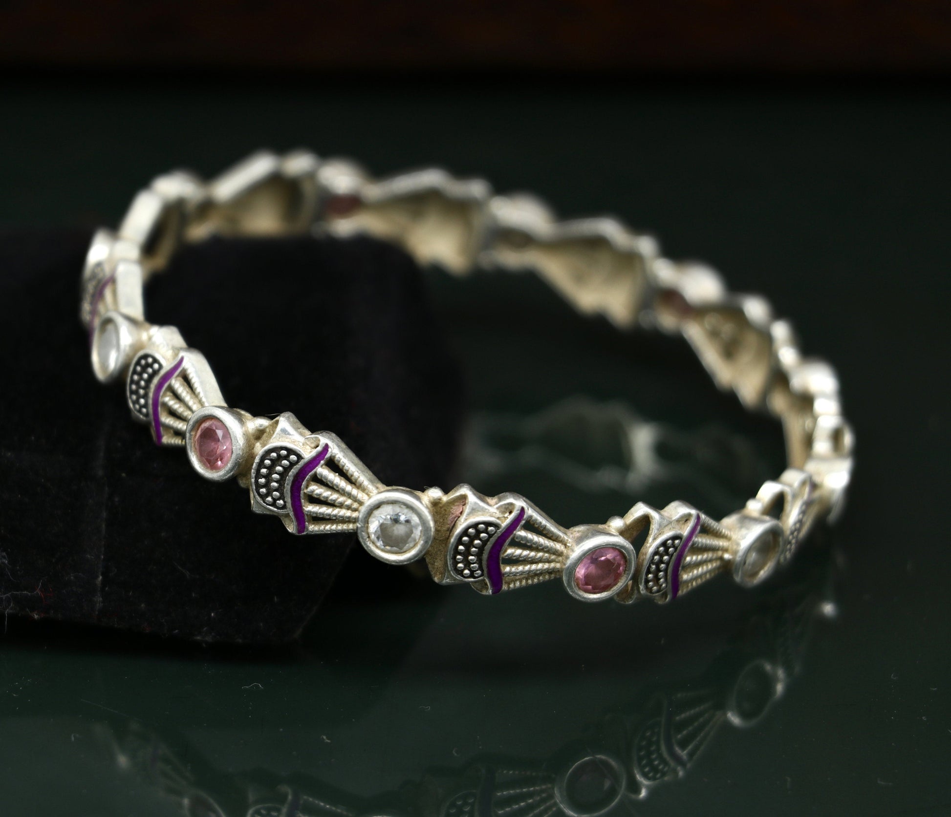 925 silver handmade vintage antique traditional Banjara bangle bracelet Indian ethnic tribal bangles for girl's sba22 - TRIBAL ORNAMENTS