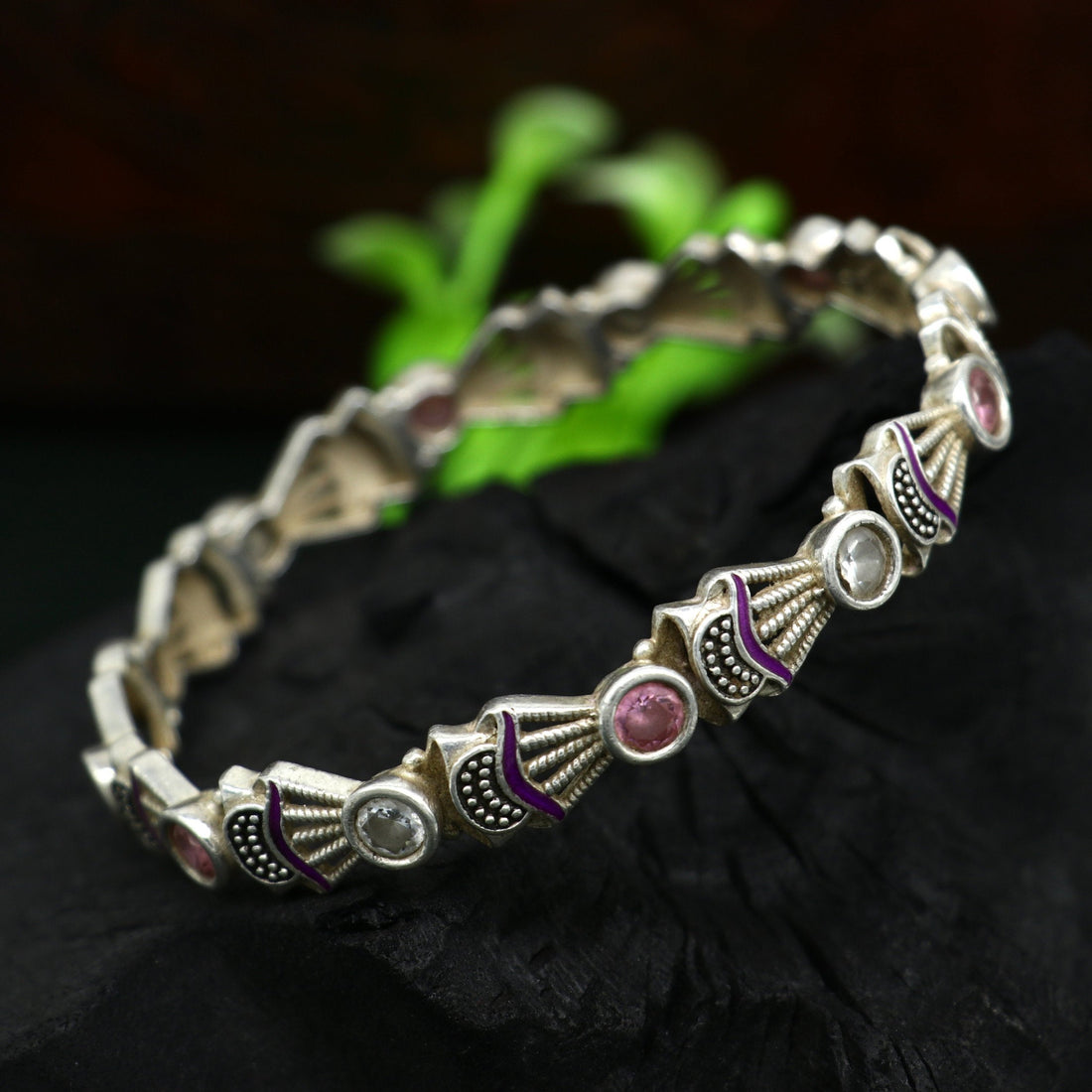 925 silver handmade vintage antique traditional Banjara bangle bracelet Indian ethnic tribal bangles for girl's sba22 - TRIBAL ORNAMENTS